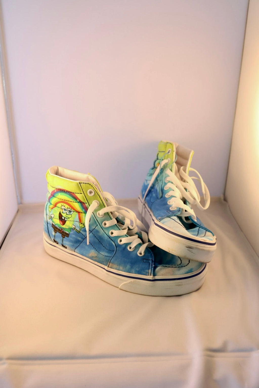 Vans x SpongeBob SquarePants Sk8-Hi 38 DX "Imaginaaation" Rainbow Sneakers - Size M 7 / W 8.5