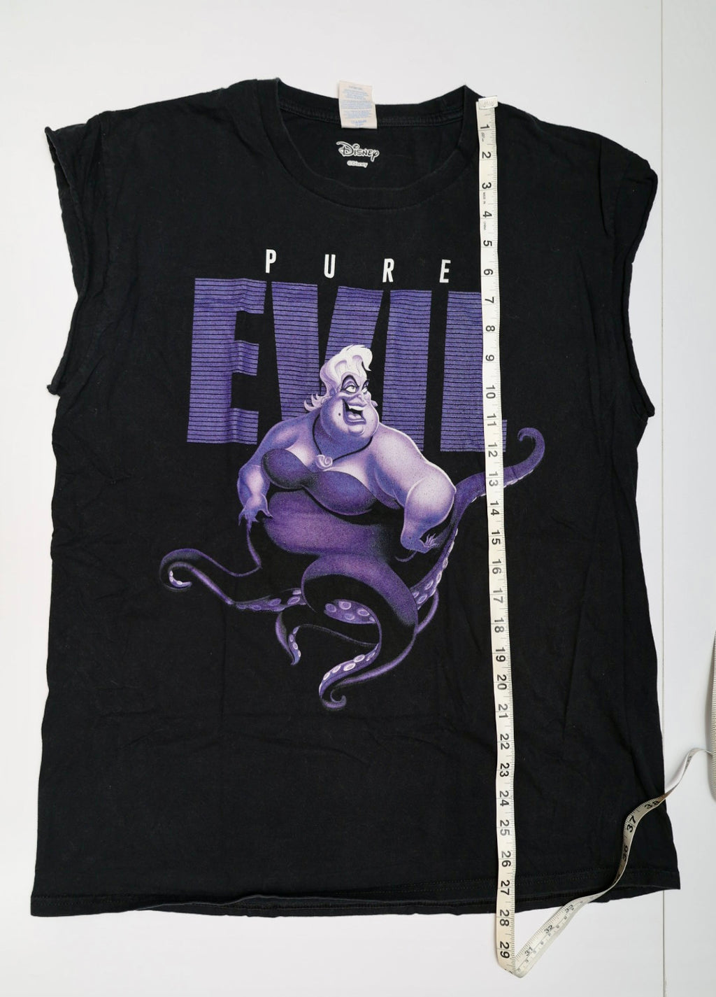 Disney Villains Ursula "Pure Evil" Muscle Tee Shirt Black Size Large Port & Company