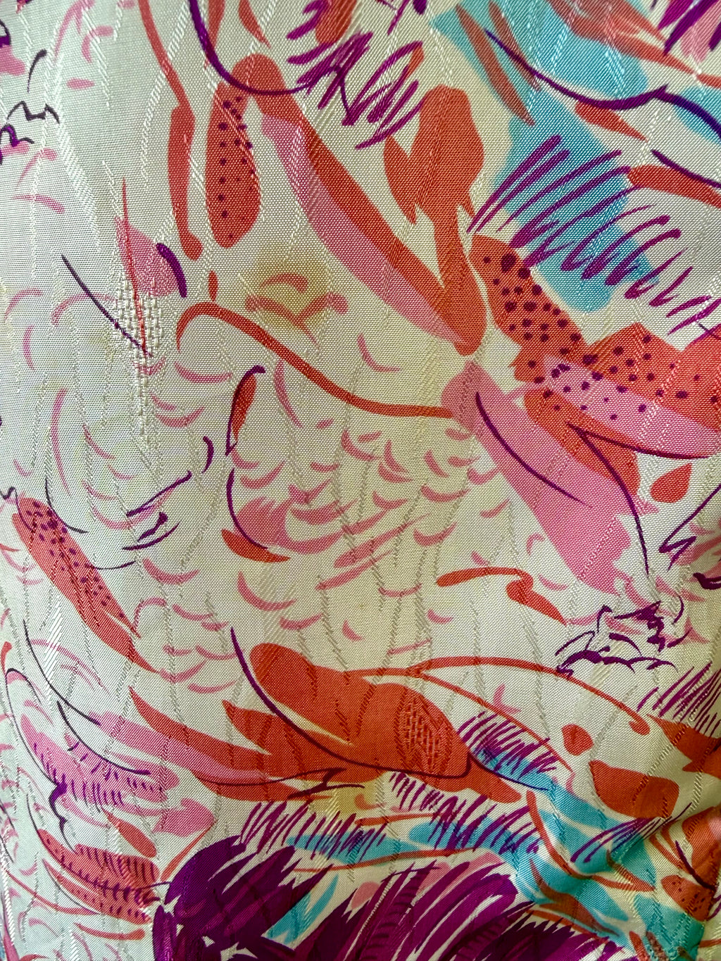 Vintage Vibrant Tiki Village Hostess Gown