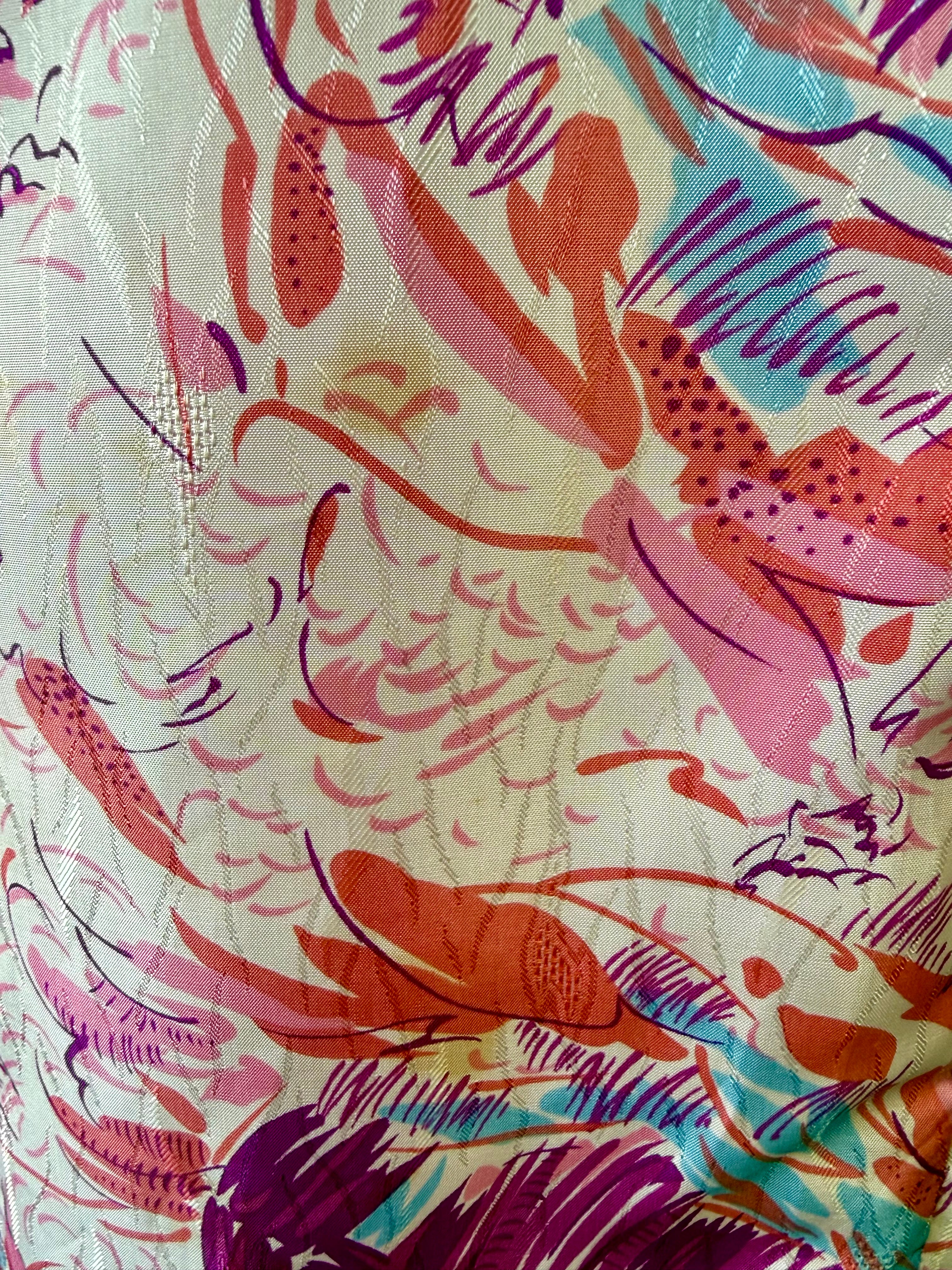 Vintage Vibrant Tiki Village Hostess Gown