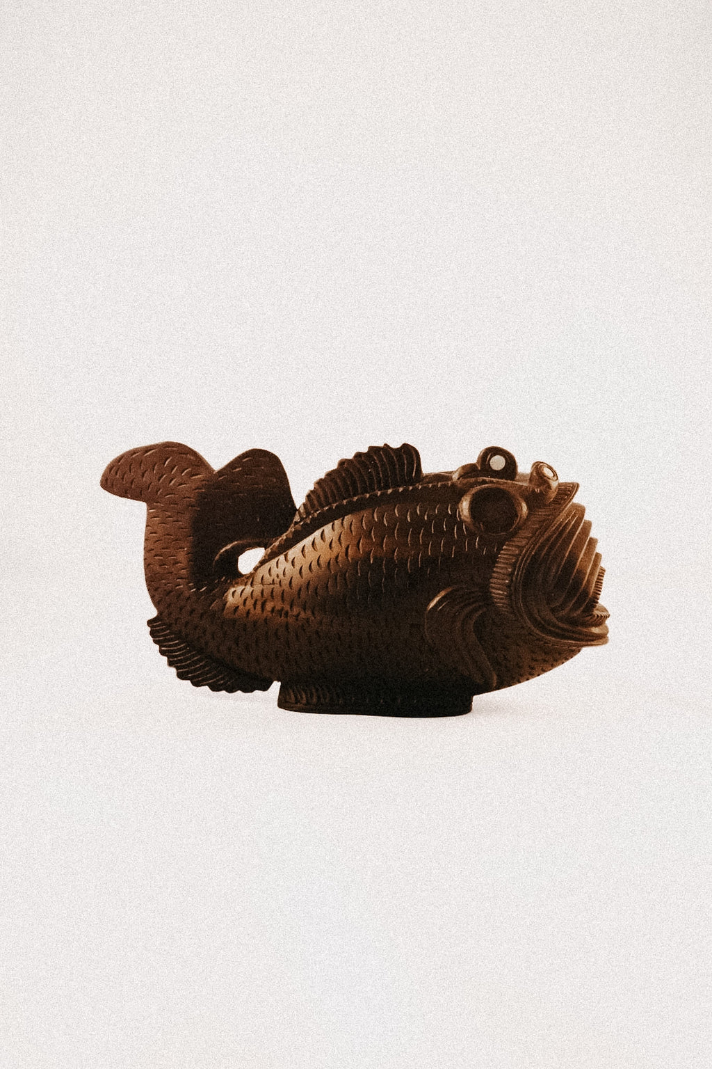 Vintage Trobriand Islands Hand-Carved Wooden Rockfish
