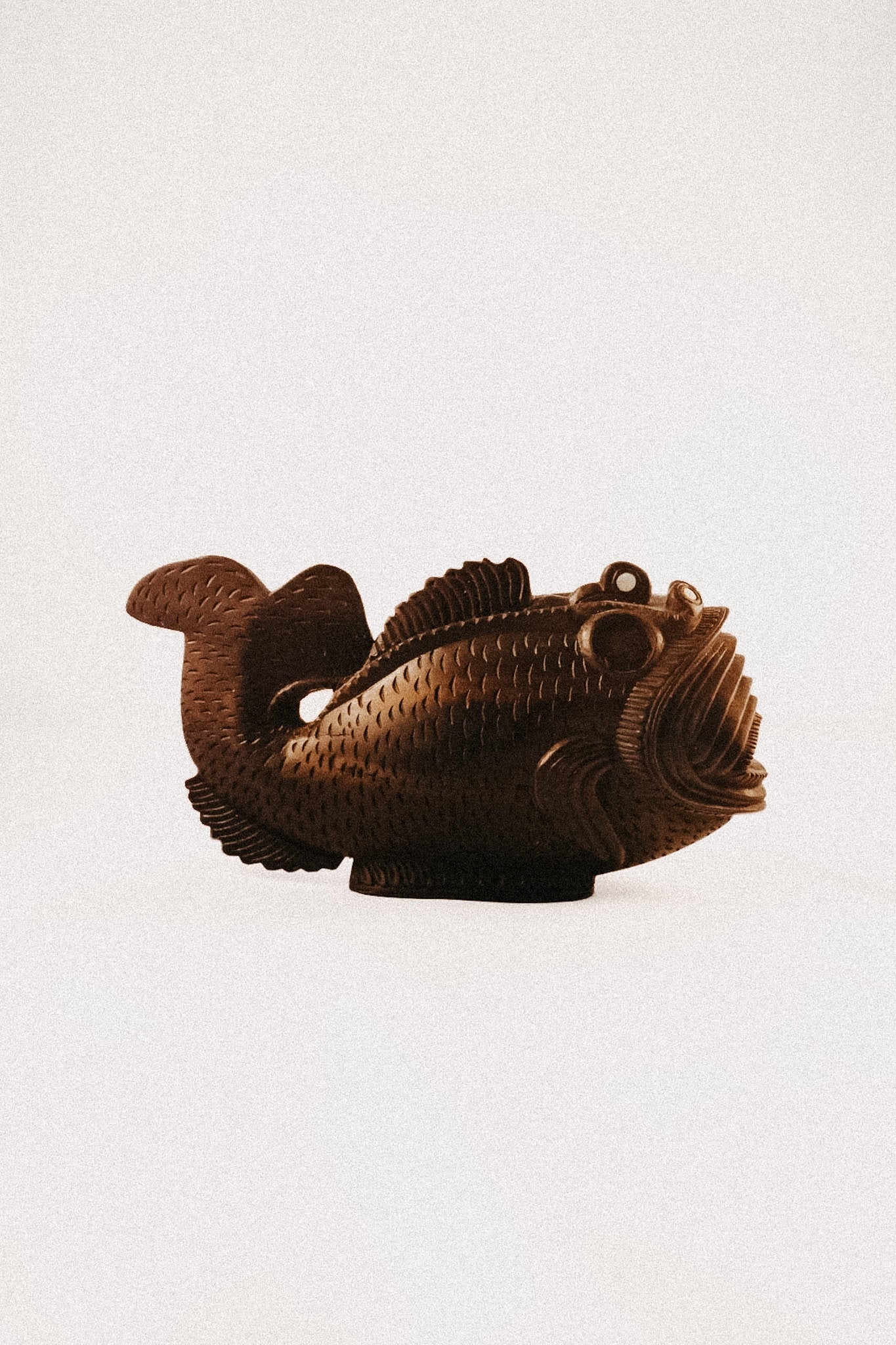 Vintage Trobriand Islands Hand-Carved Wooden Rockfish