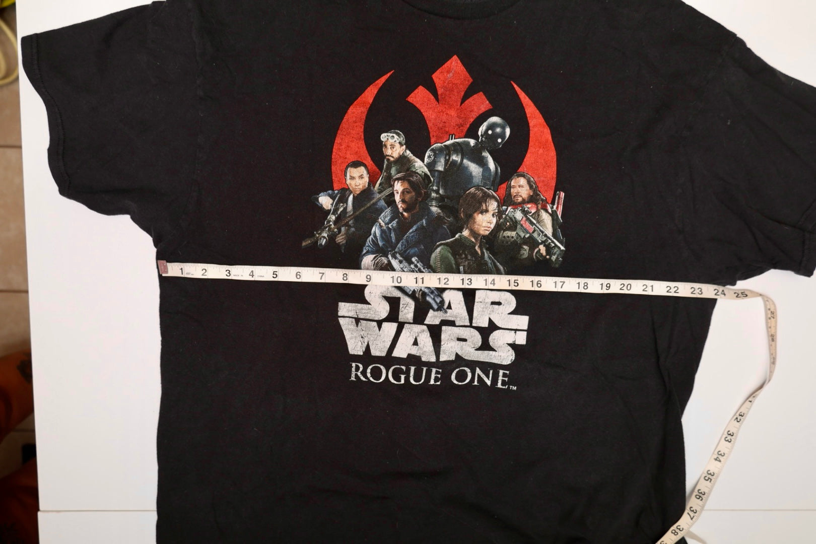 Star Wars Rogue One Graphic T-Shirt Black Men's Size 2XL Rebel Alliance Cast