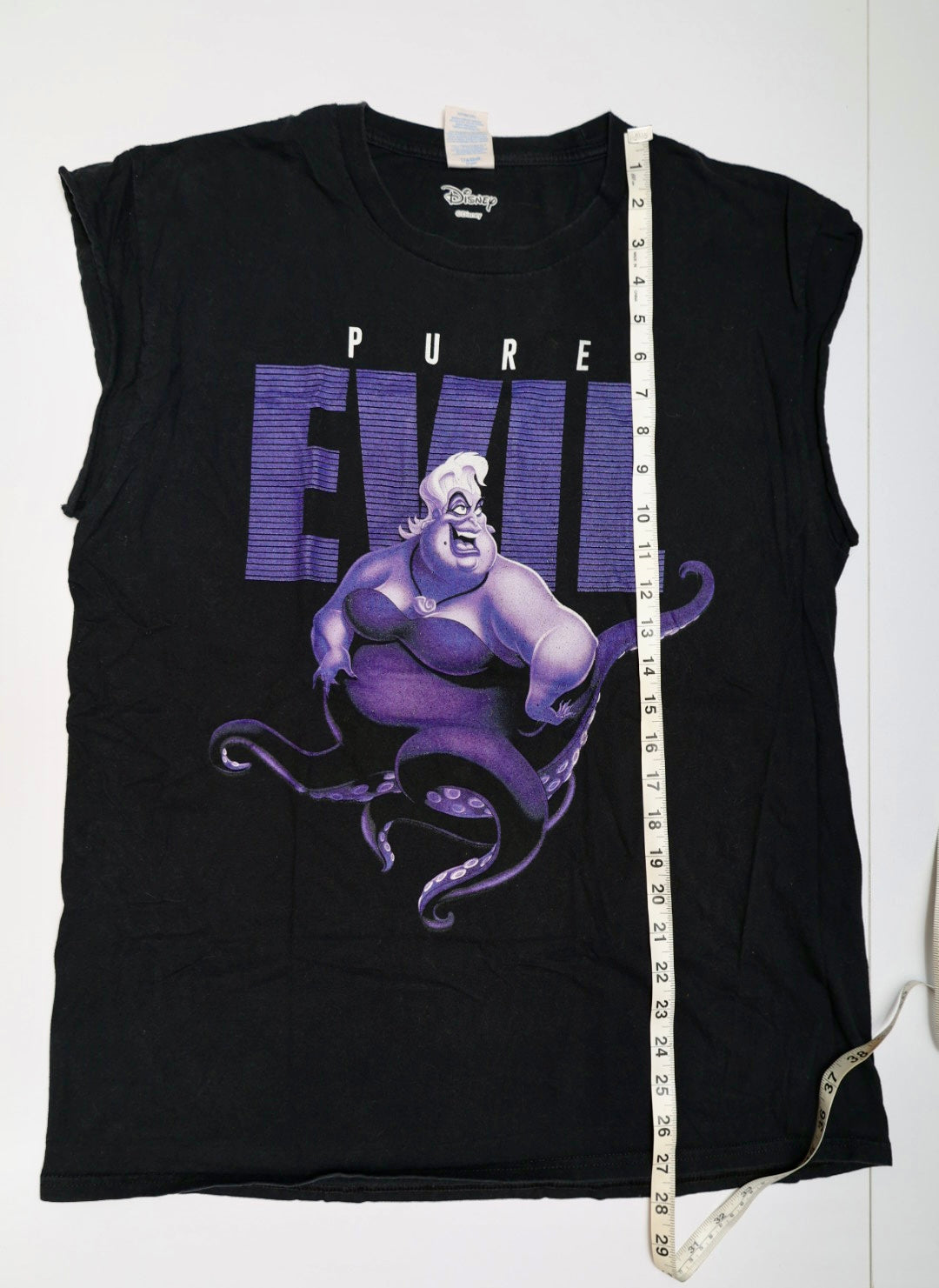 Disney Villains Ursula "Pure Evil" Muscle Tee Shirt Black Size Large Port & Company