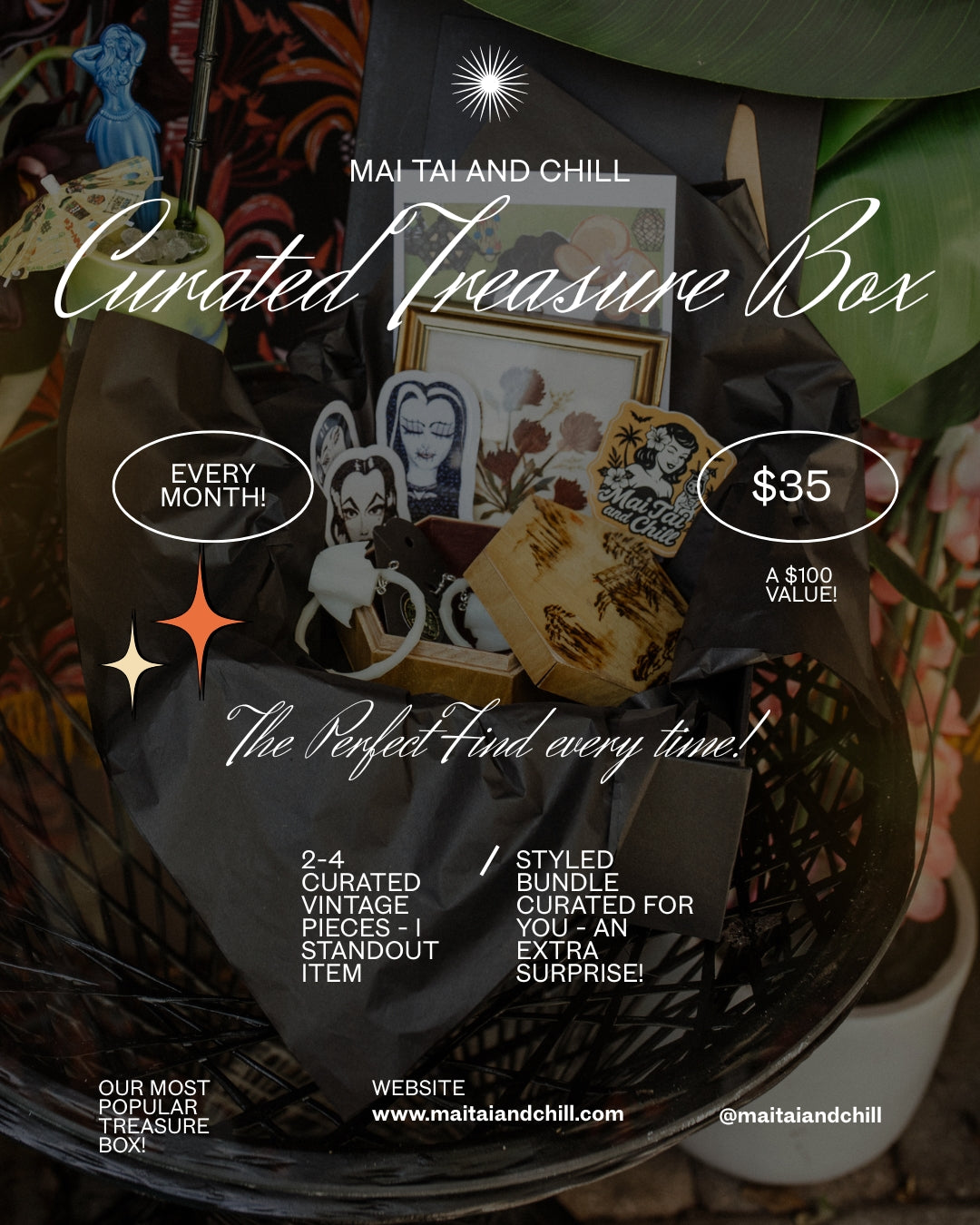 Mai Tai and Chill — Curated Treasure Box (Vintage Subscription)