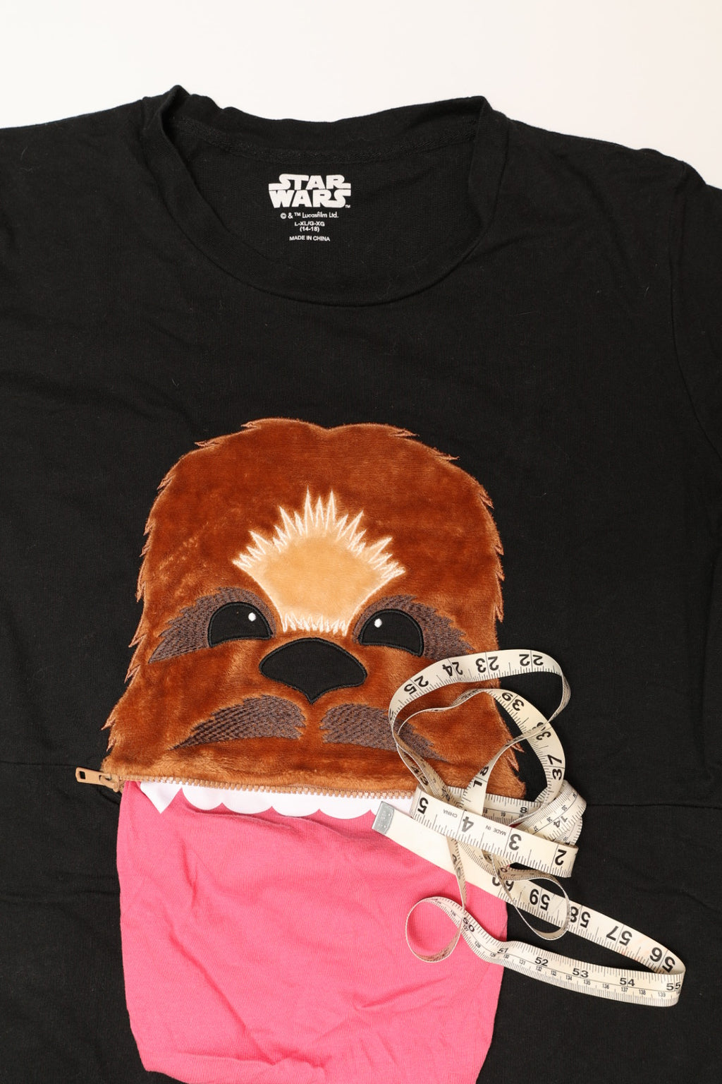 Star Wars Chewbacca Novelty Sleep Shirt Dress – Zip Mouth Pocket – L/XL