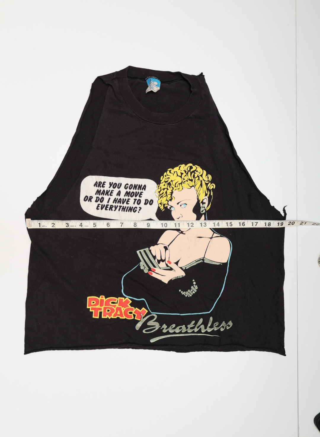 Vintage 1990 Dick Tracy "Breathless Mahoney" (Madonna) Crop Muscle Tee – Disney Character Fashions, Size L