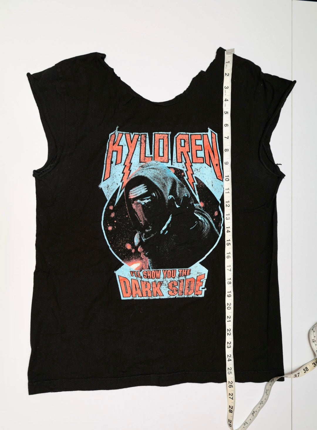 Star Wars Kylo Ren Cut-Off Muscle Tee Black Tank Top - Size Medium / Large