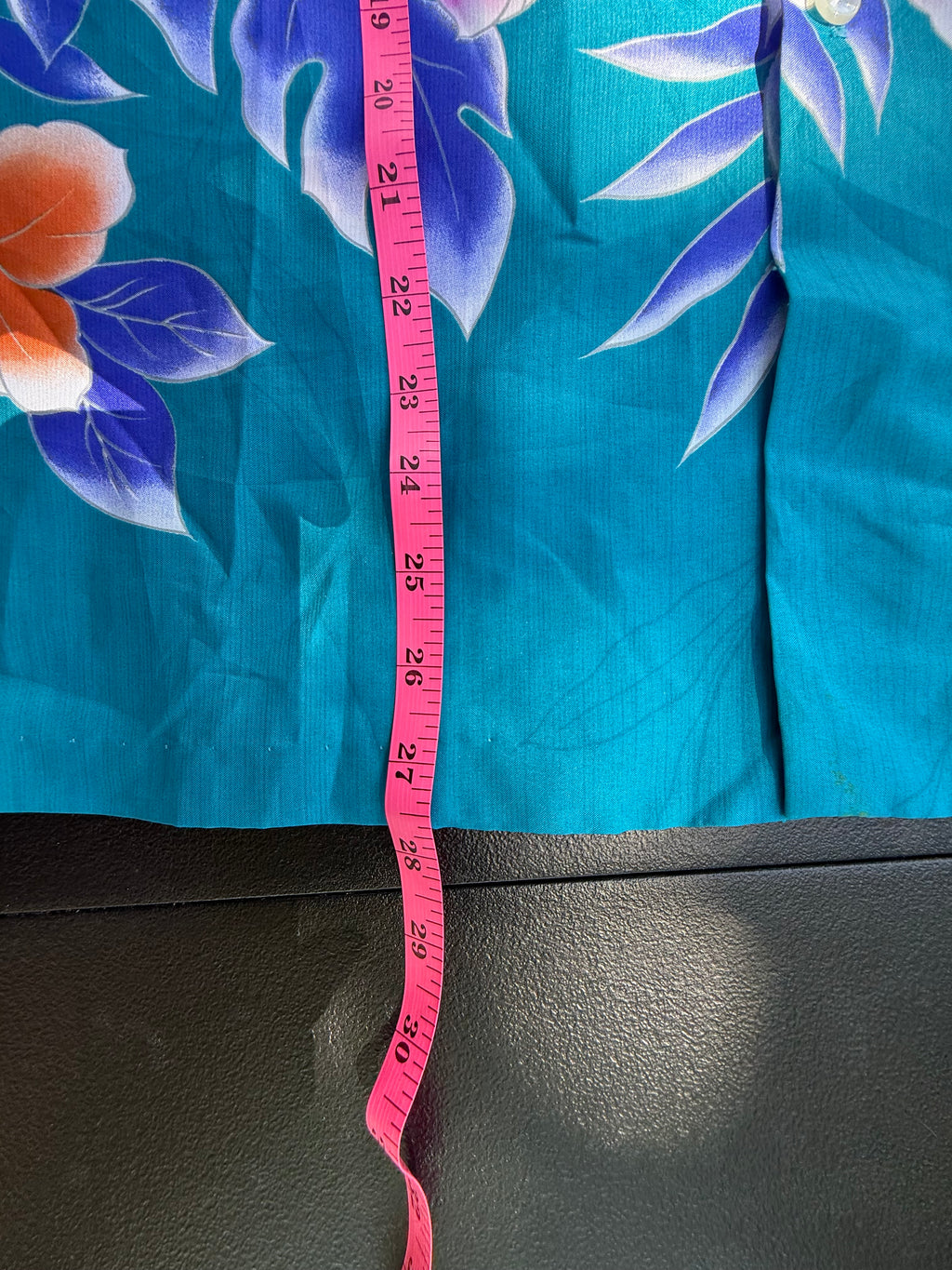 Vintage Aliiolani Casuals Hawaiian Shirt - Teal Hibiscus