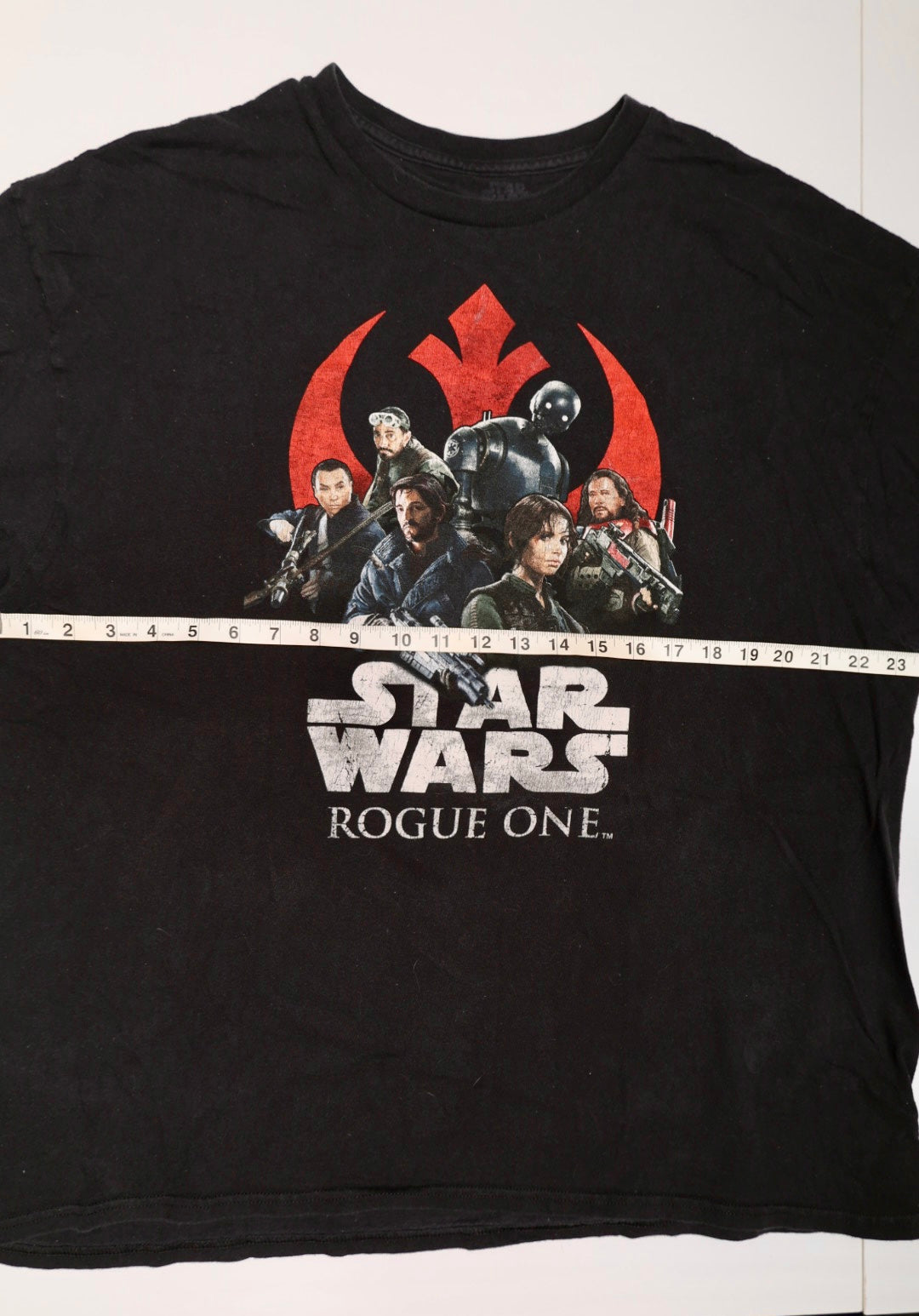 Star Wars Rogue One Graphic T-Shirt Black Men's Size 2XL Rebel Alliance Cast