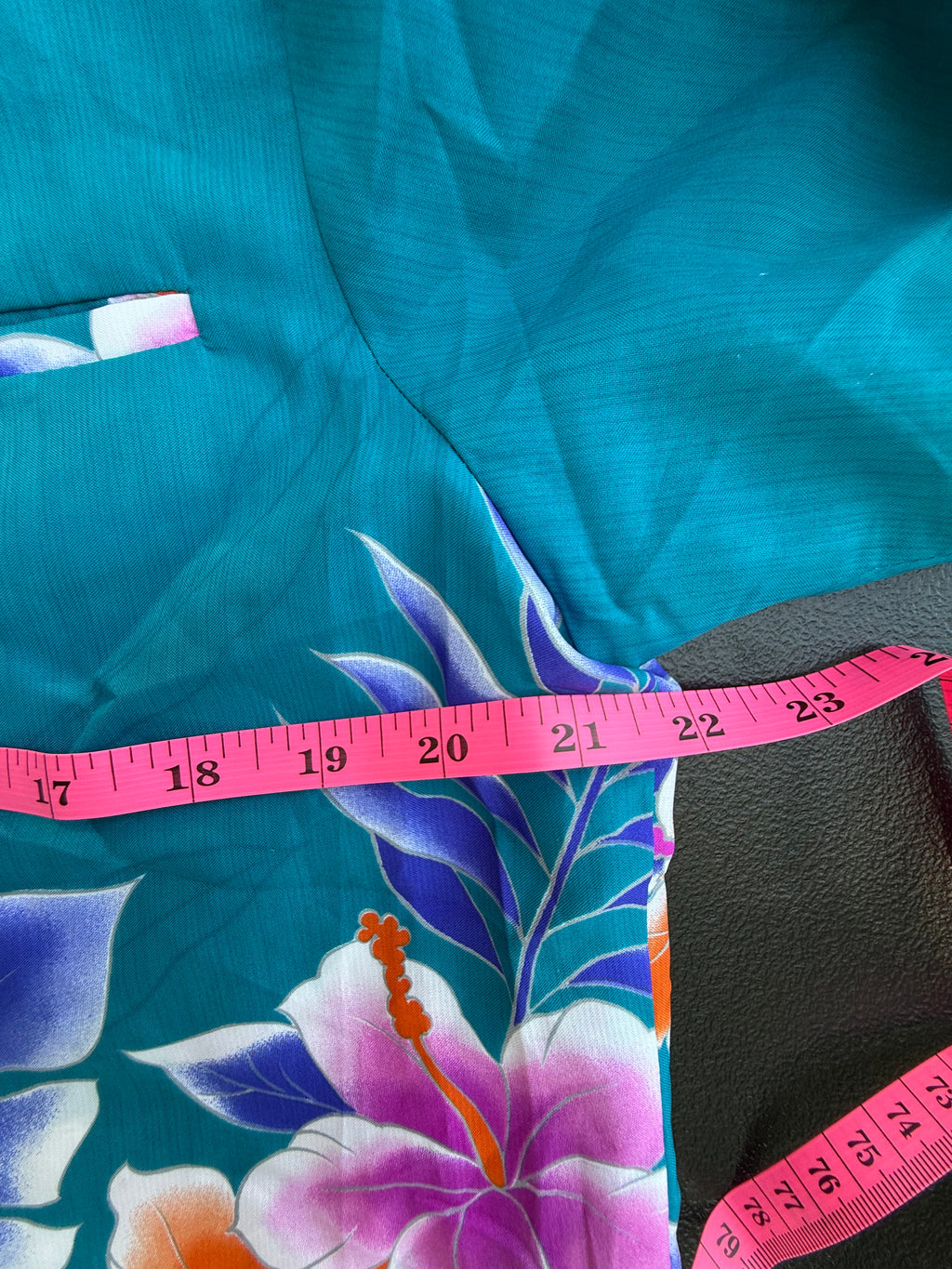 Vintage Aliiolani Casuals Hawaiian Shirt - Teal Hibiscus