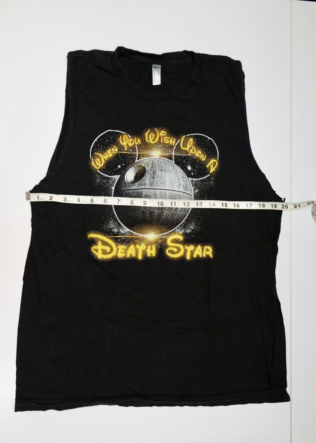 Star Wars Disney Mashup Muscle Tee Black Graphic Tank Shirt - Size L