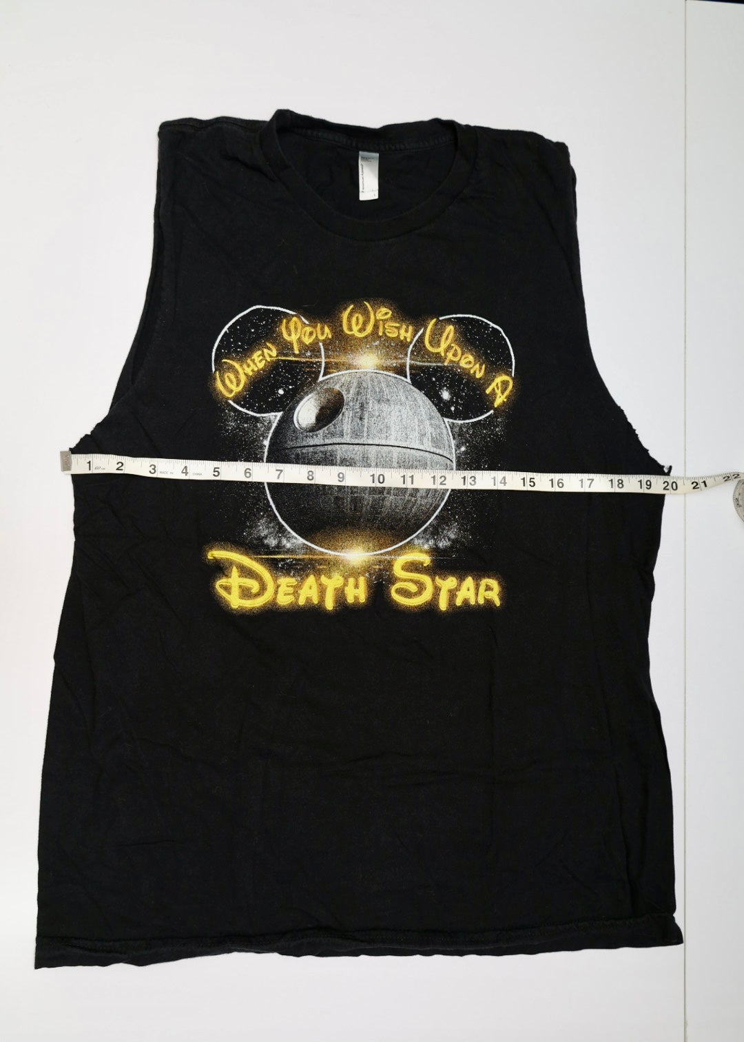 Star Wars Disney Mashup Muscle Tee Black Graphic Tank Shirt - Size L