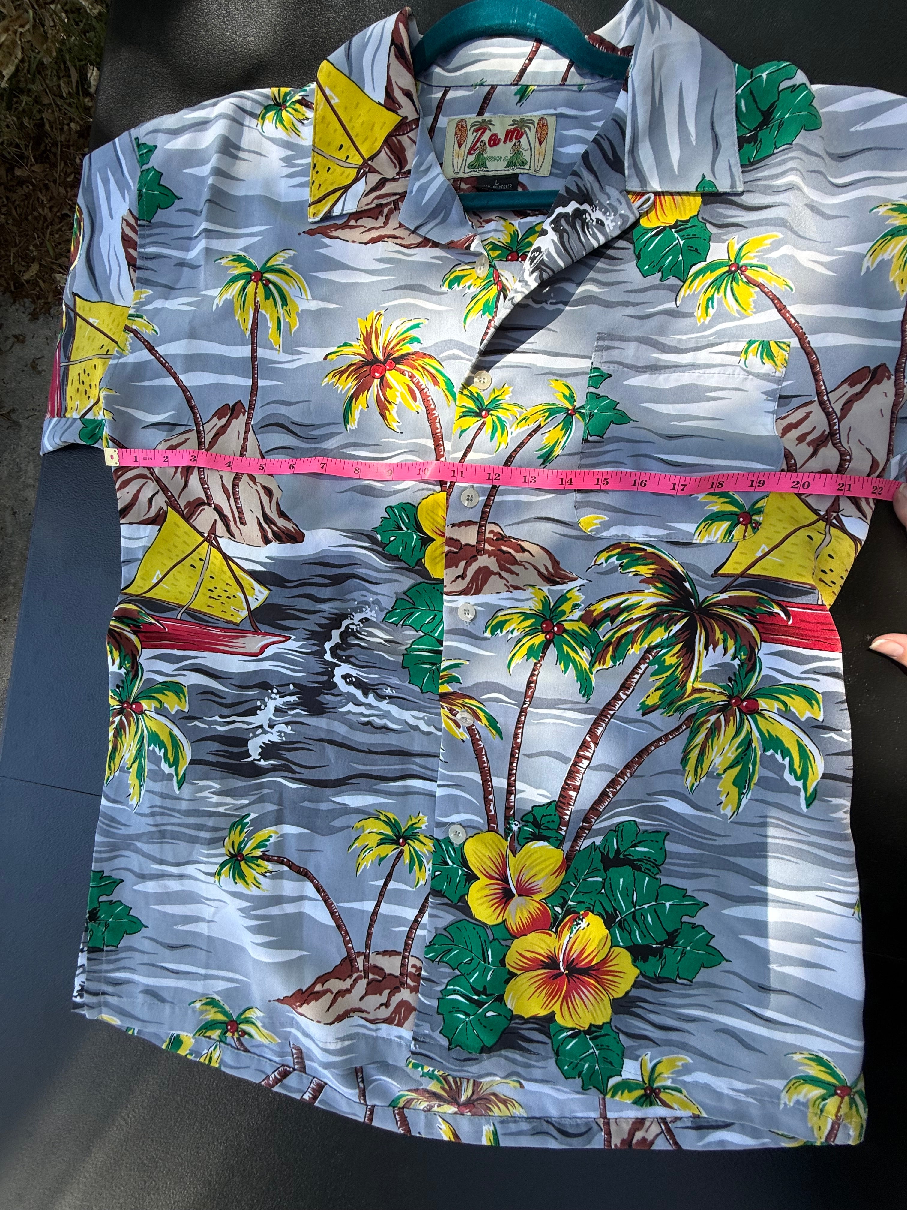 Vibrant Vintage Jams World Hawaiian Shirt - Size Large