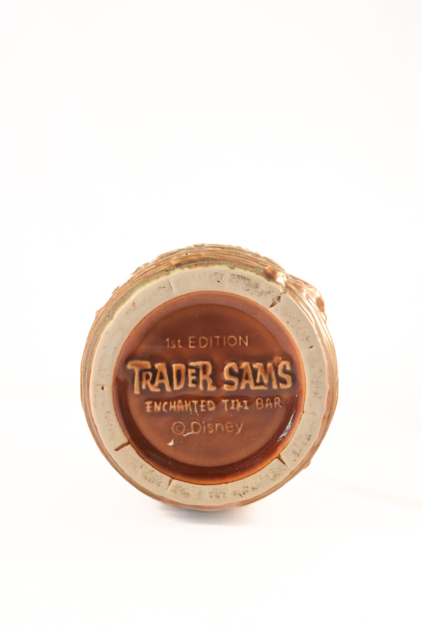Disney Trader Sam's Enchanted Tiki Bar Rum Barrel Mug - 1st Edition Vintage Style Tiki Ceramic Cocktail Mug