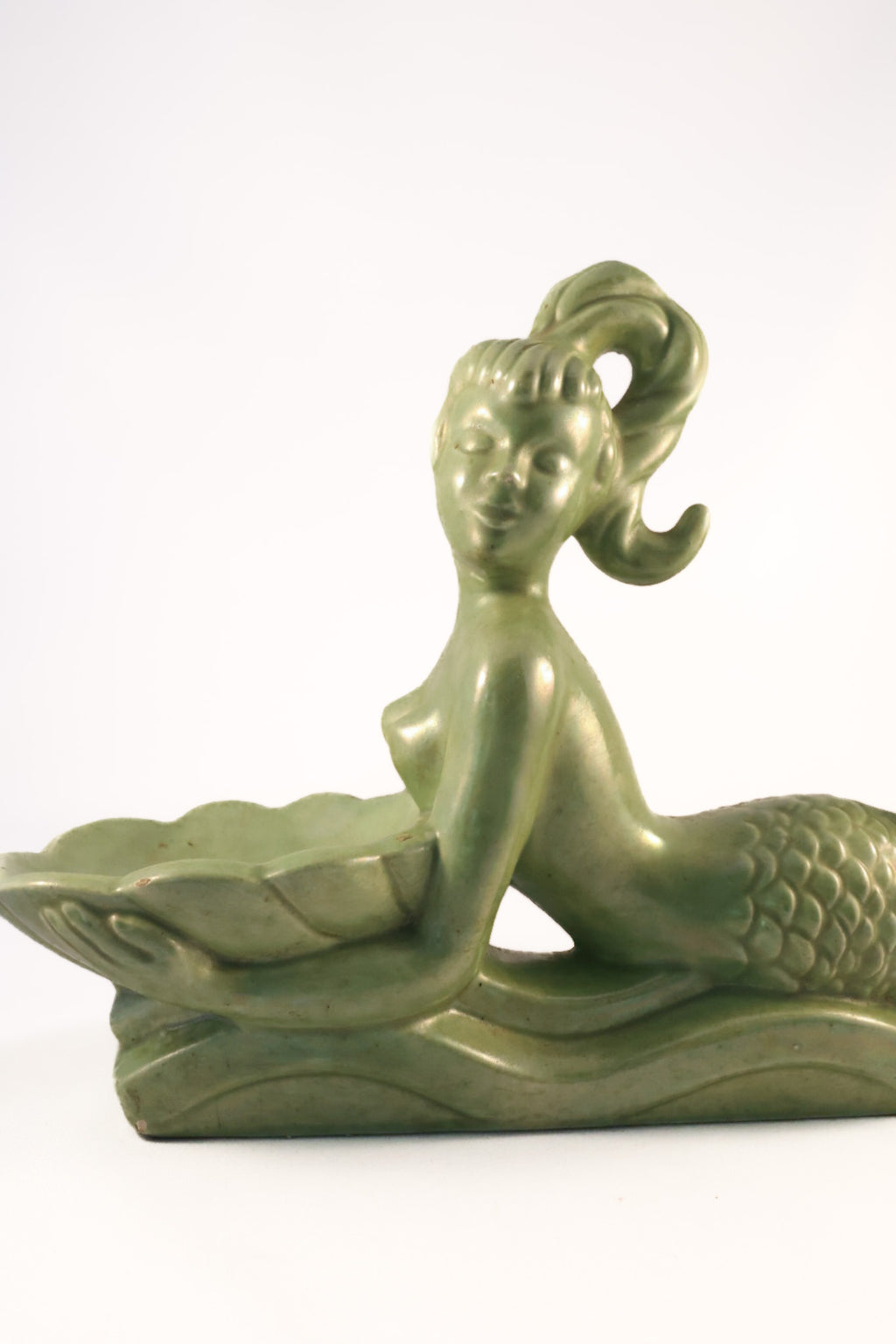 Vintage Mid Century Ceramic Mermaid Planter