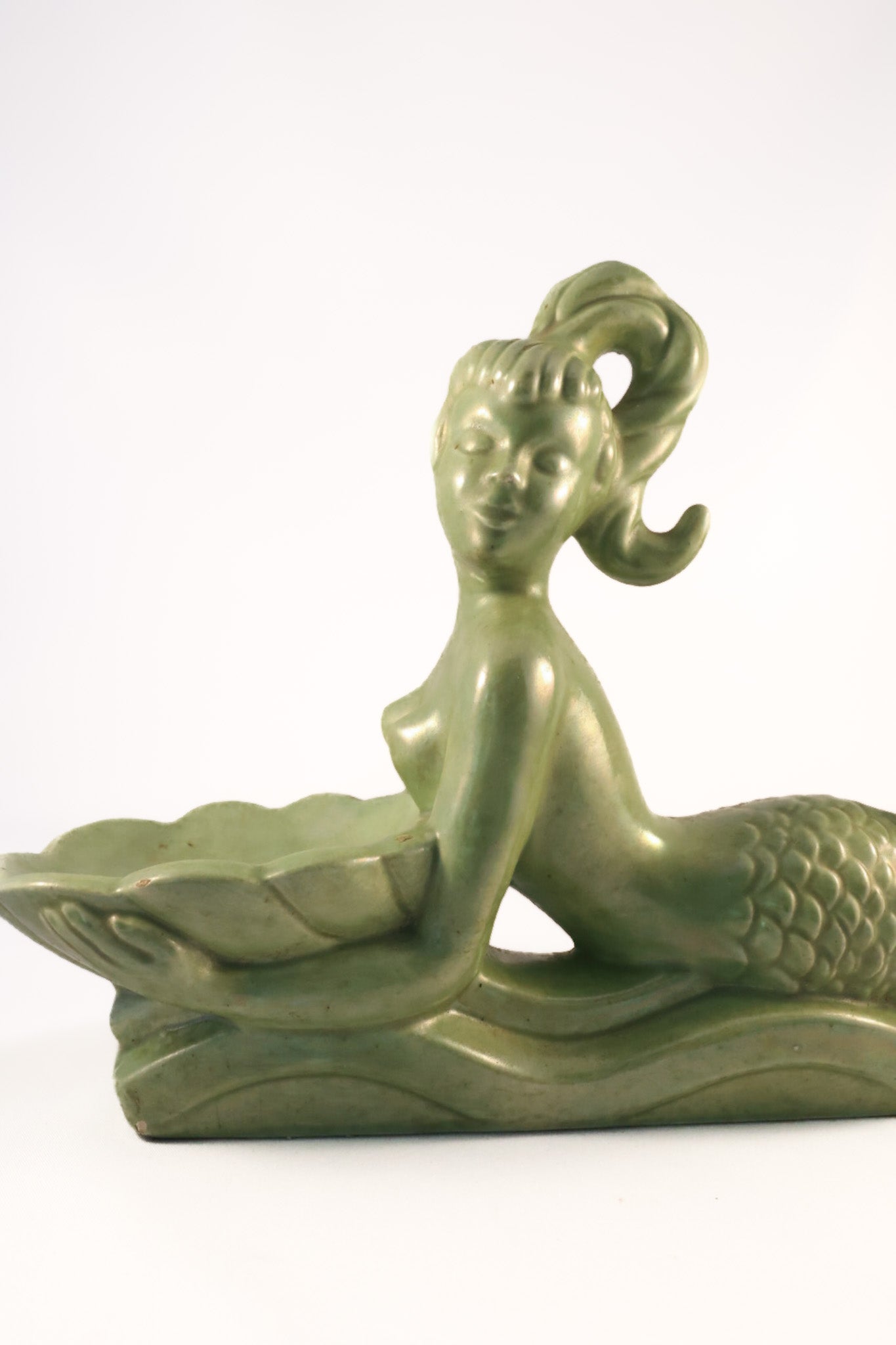 Vintage Mid Century Ceramic Mermaid Planter