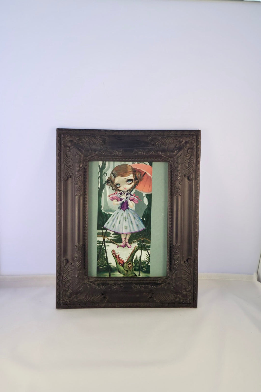 Disney Haunted Mansion Tightrope Girl Art Print Framed - Jasmine Becket-Griffith WonderGround Gallery Pop Surrealism 5x7