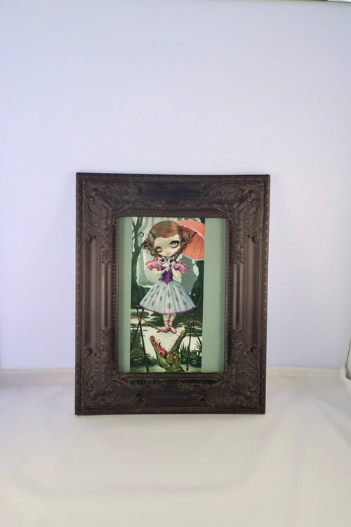 Disney Haunted Mansion Tightrope Girl Art Print Framed - Jasmine Becket-Griffith WonderGround Gallery Pop Surrealism 5x7