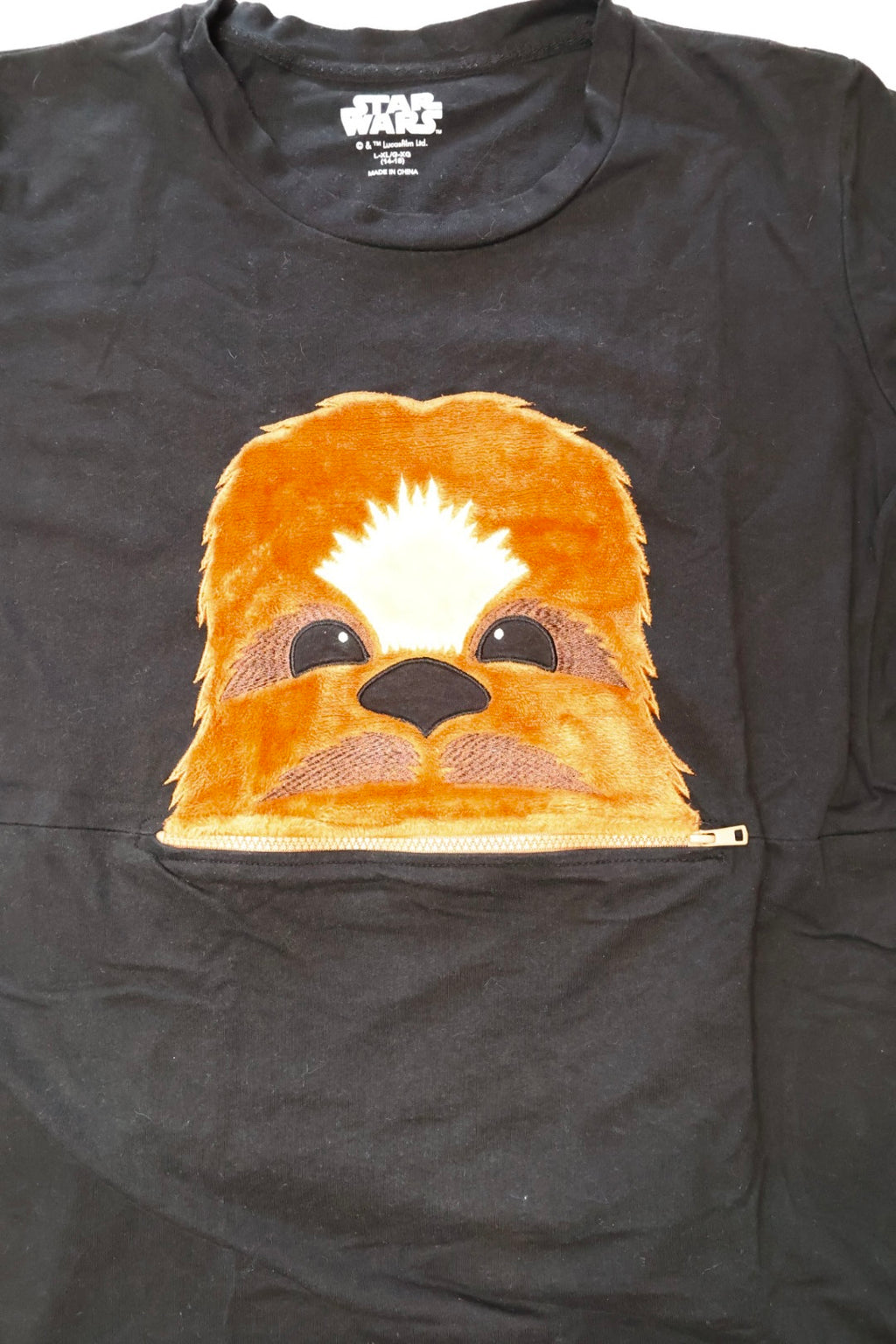 Star Wars Chewbacca Novelty Sleep Shirt Dress – Zip Mouth Pocket – L/XL