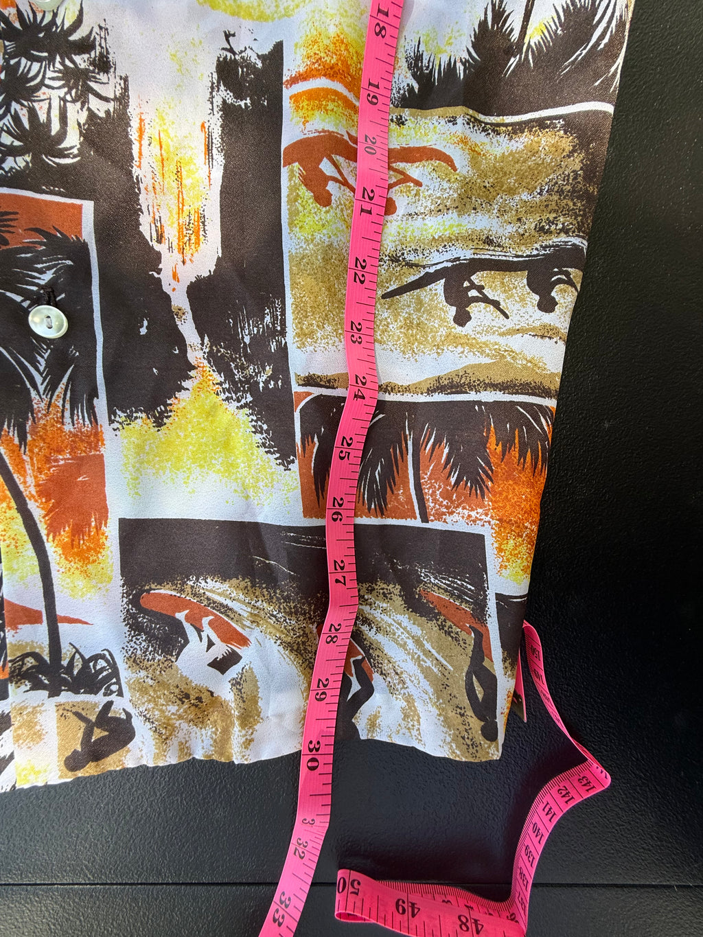 Vintage Penneys HAWAII Surfer Print Button Down Shirt