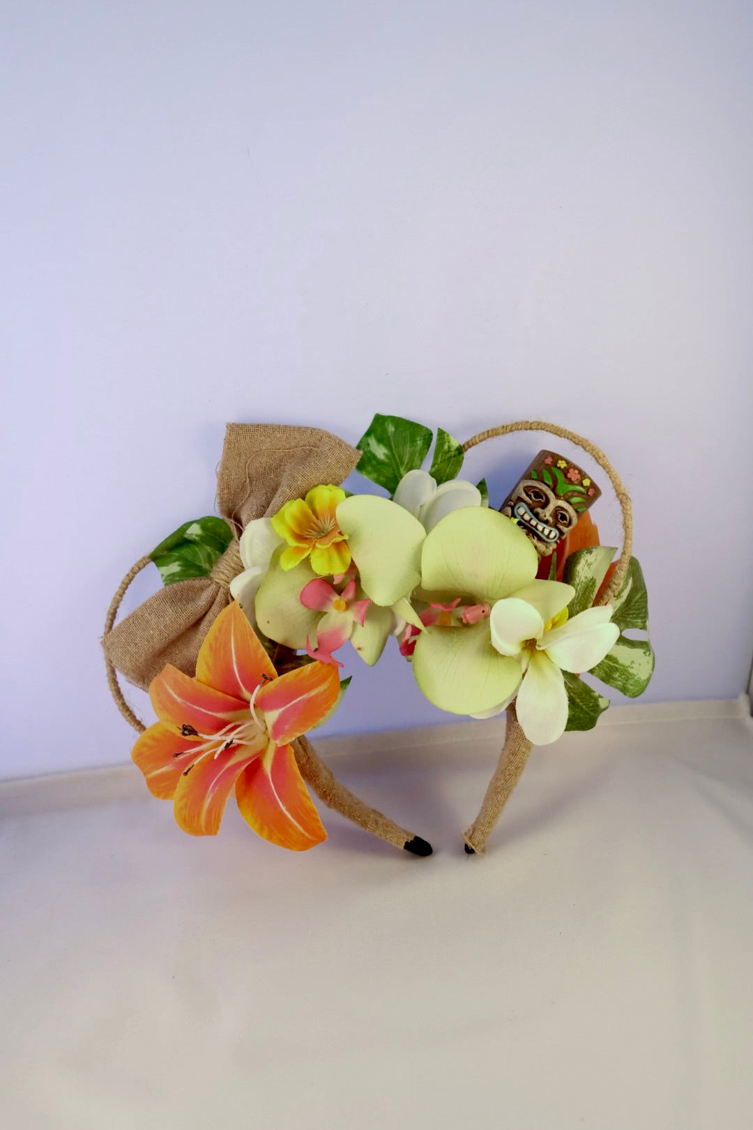 Handmade Tropical Tiki Mouse Ears Headband