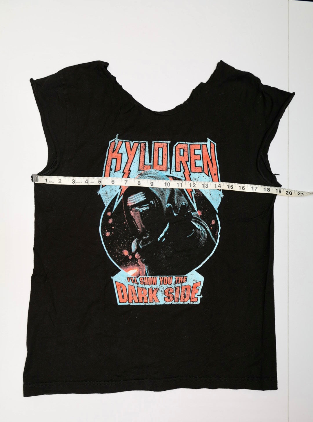 Star Wars Kylo Ren Cut-Off Muscle Tee Black Tank Top - Size Medium / Large