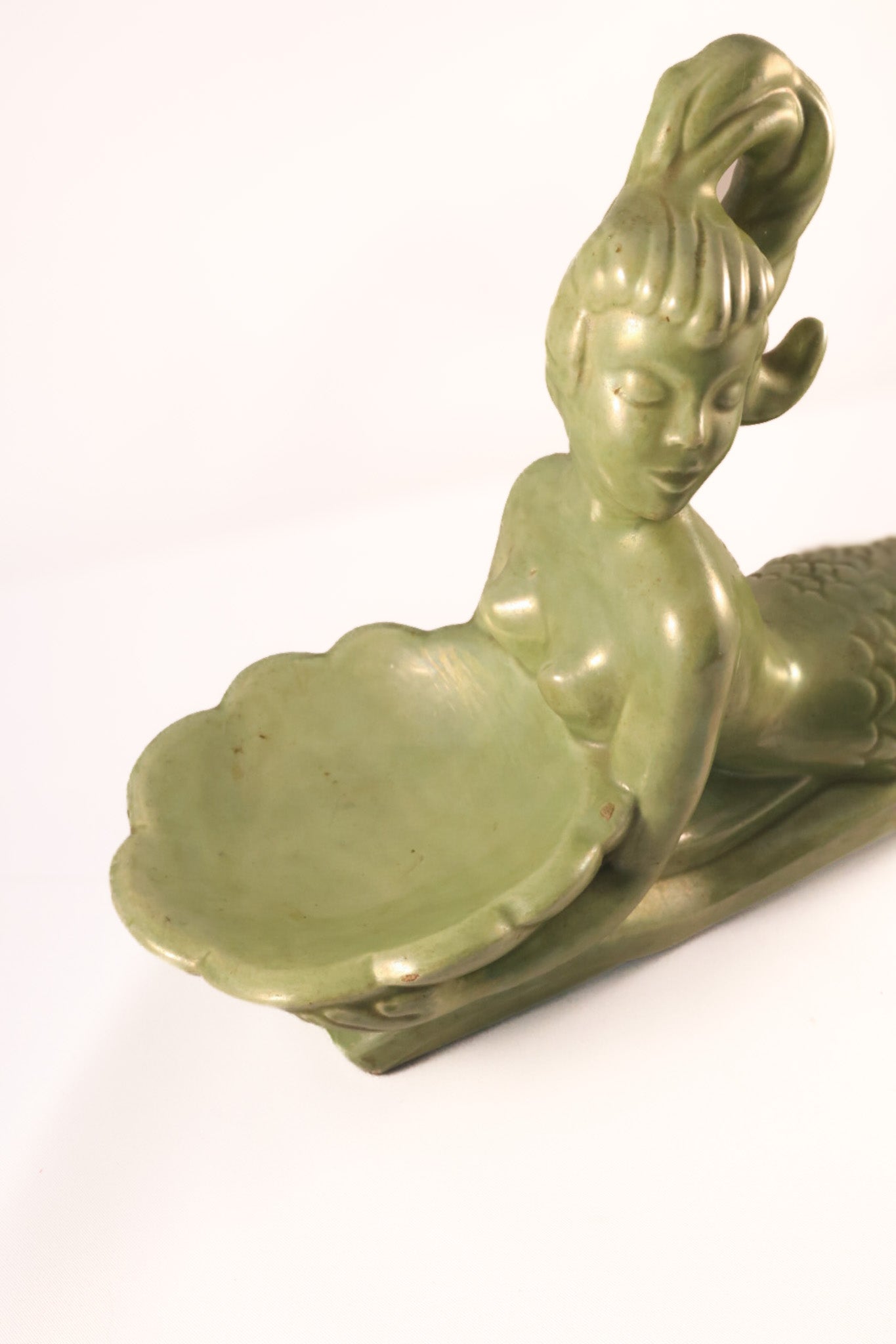 Vintage Mid Century Ceramic Mermaid Planter