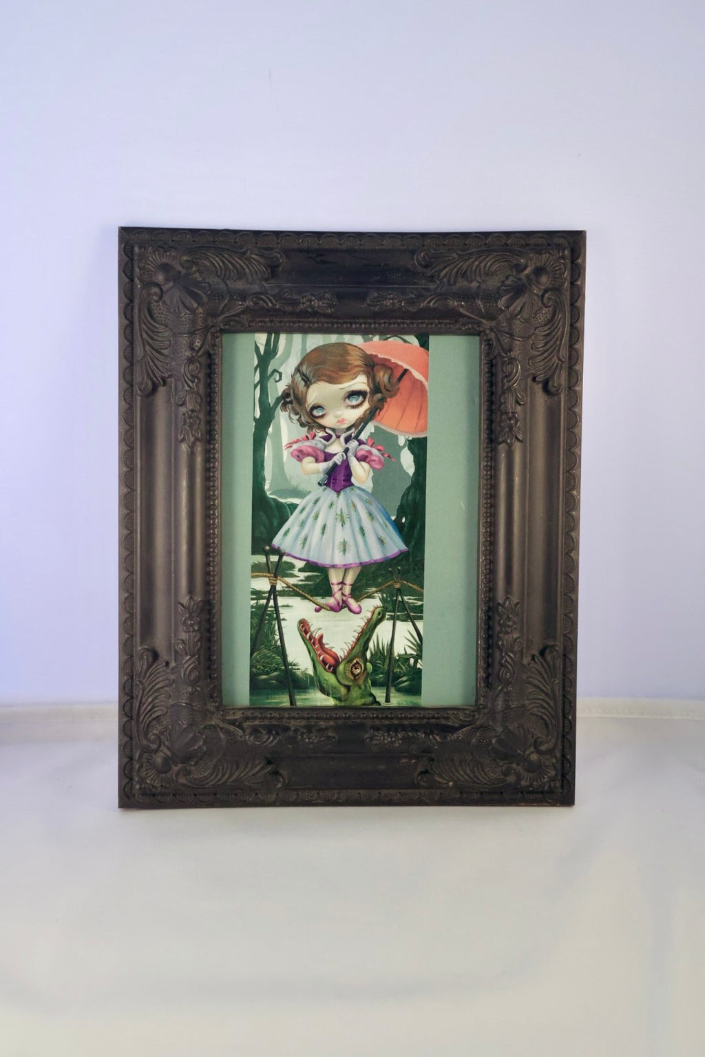 Disney Haunted Mansion Tightrope Girl Art Print Framed - Jasmine Becket-Griffith WonderGround Gallery Pop Surrealism 5x7