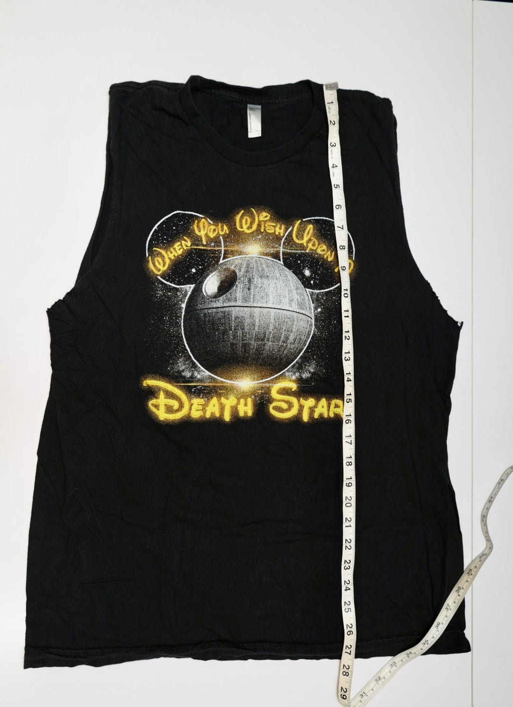 Star Wars Disney Mashup Muscle Tee Black Graphic Tank Shirt - Size L