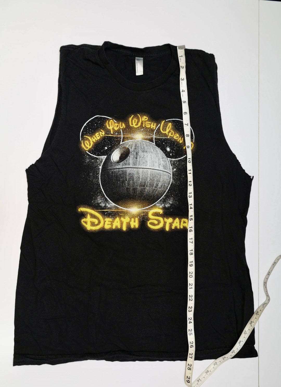 Star Wars Disney Mashup Muscle Tee Black Graphic Tank Shirt - Size L