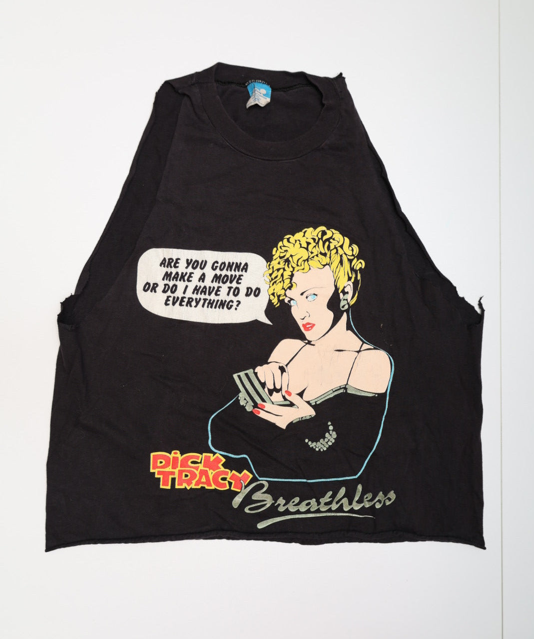 Vintage 1990 Dick Tracy "Breathless Mahoney" (Madonna) Crop Muscle Tee – Disney Character Fashions, Size L