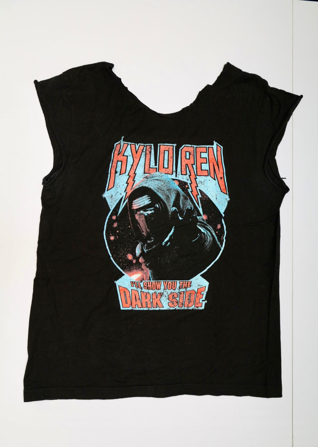 Star Wars Kylo Ren Cut-Off Muscle Tee Black Tank Top - Size Medium / Large