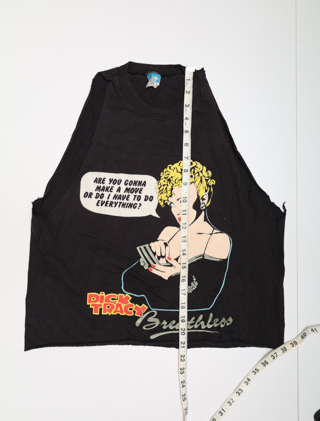 Vintage 1990 Dick Tracy "Breathless Mahoney" (Madonna) Crop Muscle Tee – Disney Character Fashions, Size L