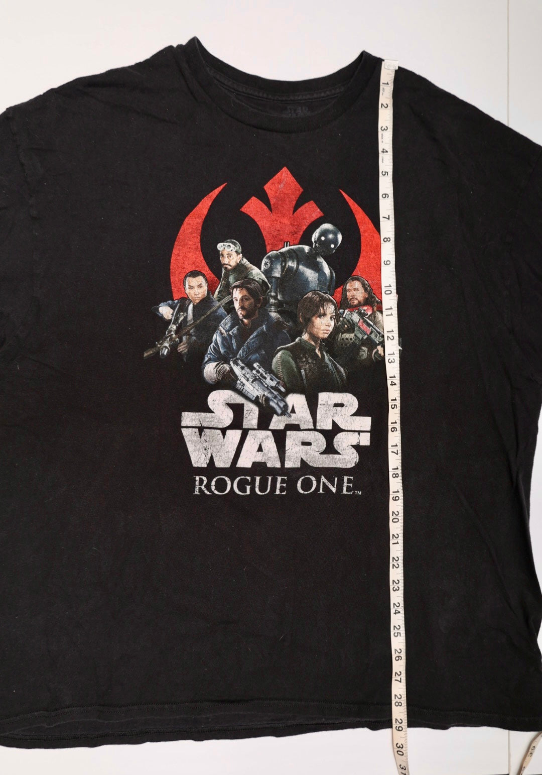 Star Wars Rogue One Graphic T-Shirt Black Men's Size 2XL Rebel Alliance Cast
