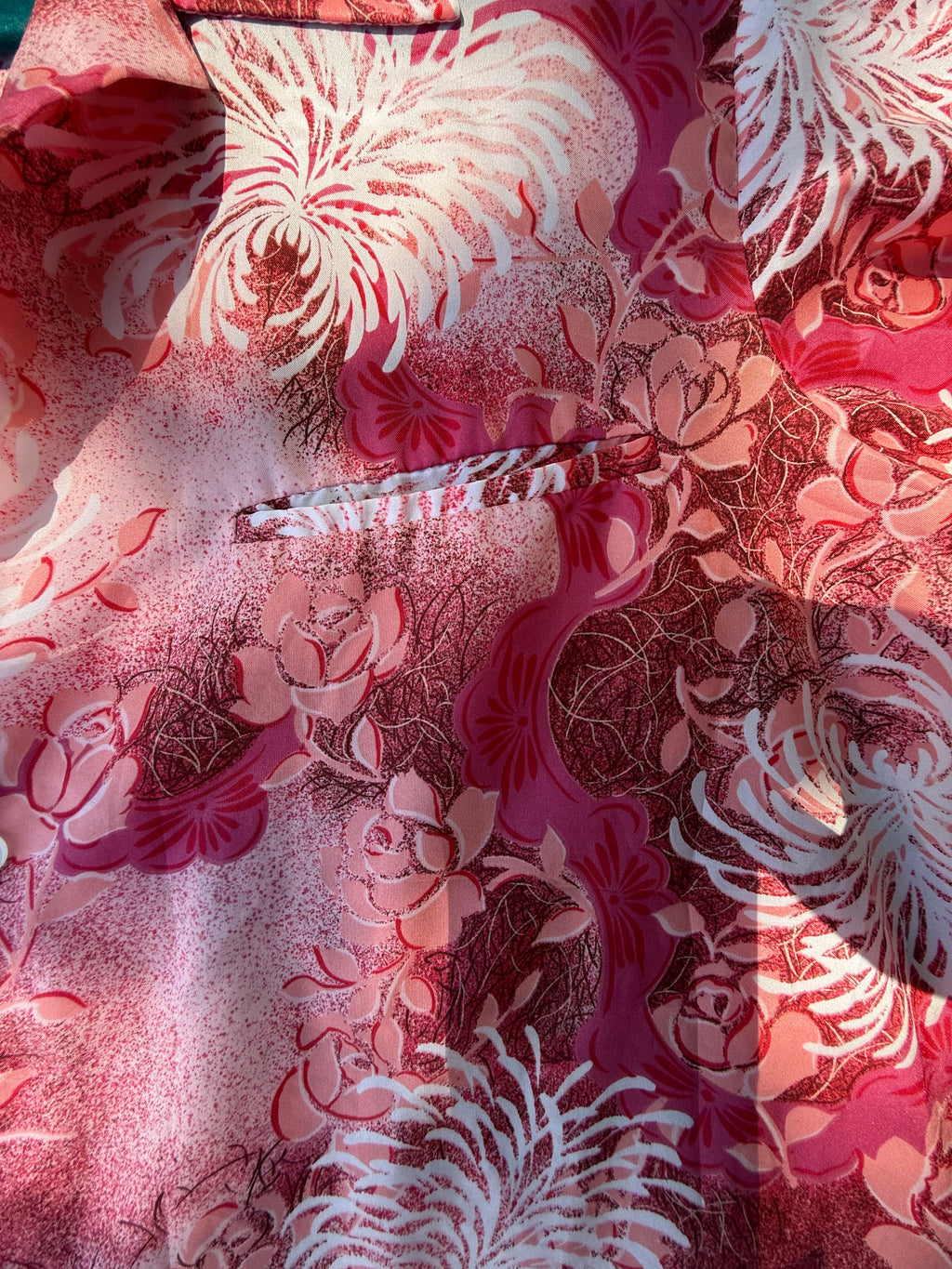 Vintage Hawaiian Floral Button-Up Shirt - Made in Hawaii
