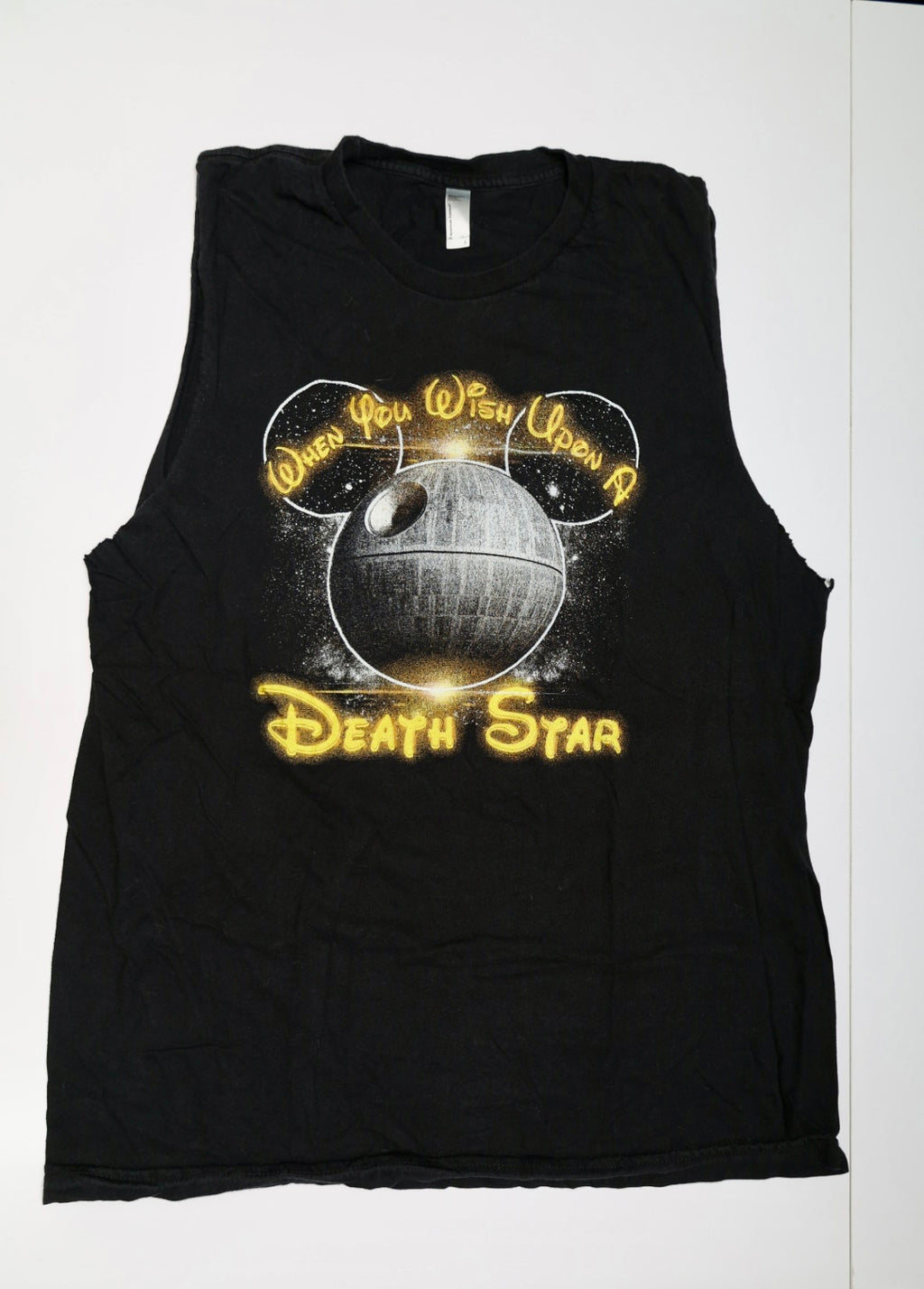 Star Wars Disney Mashup Muscle Tee Black Graphic Tank Shirt - Size L