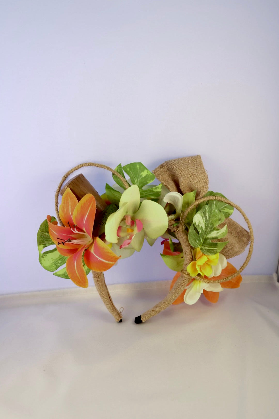 Handmade Tropical Tiki Mouse Ears Headband