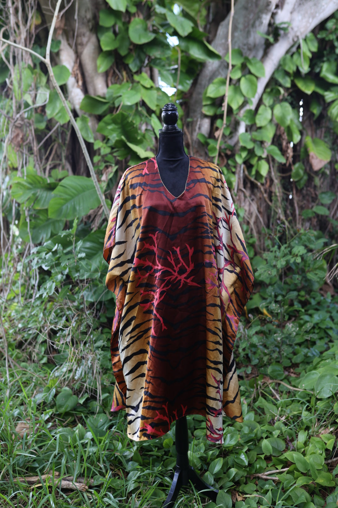 Tiger and Coral Caftan