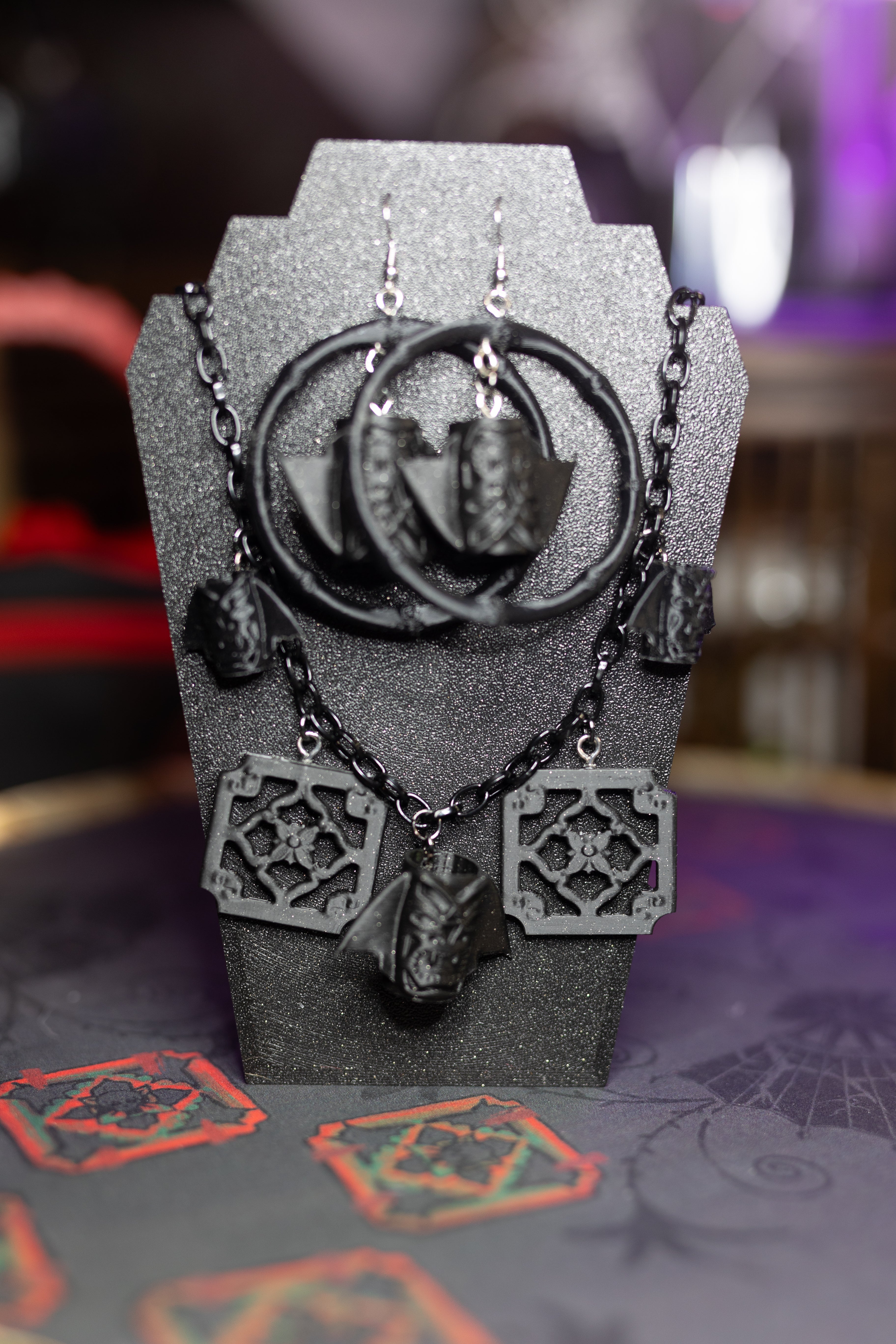 Tiki Goth Club Mug Charm Necklace