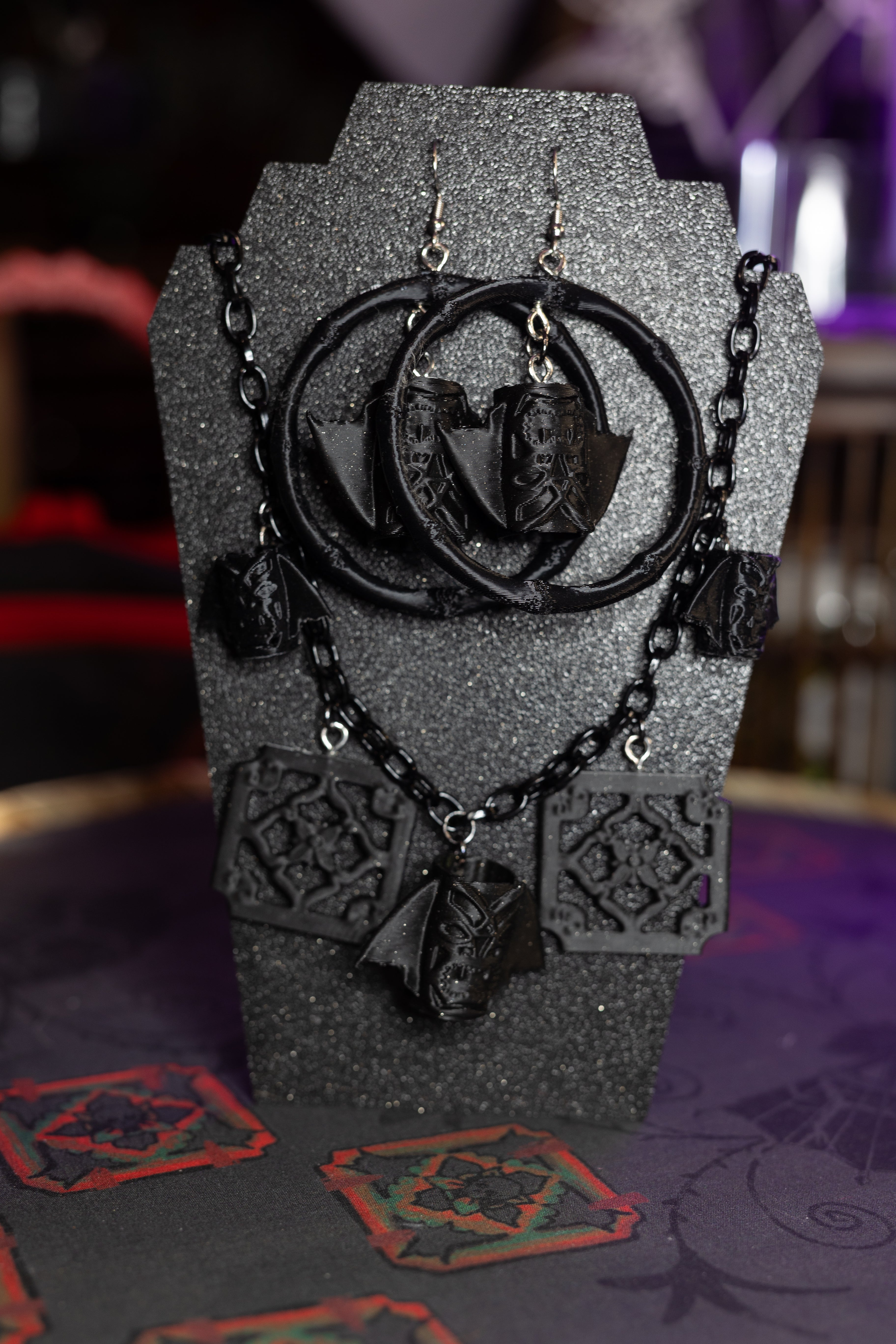 Tiki Goth Club Mug Charm Necklace