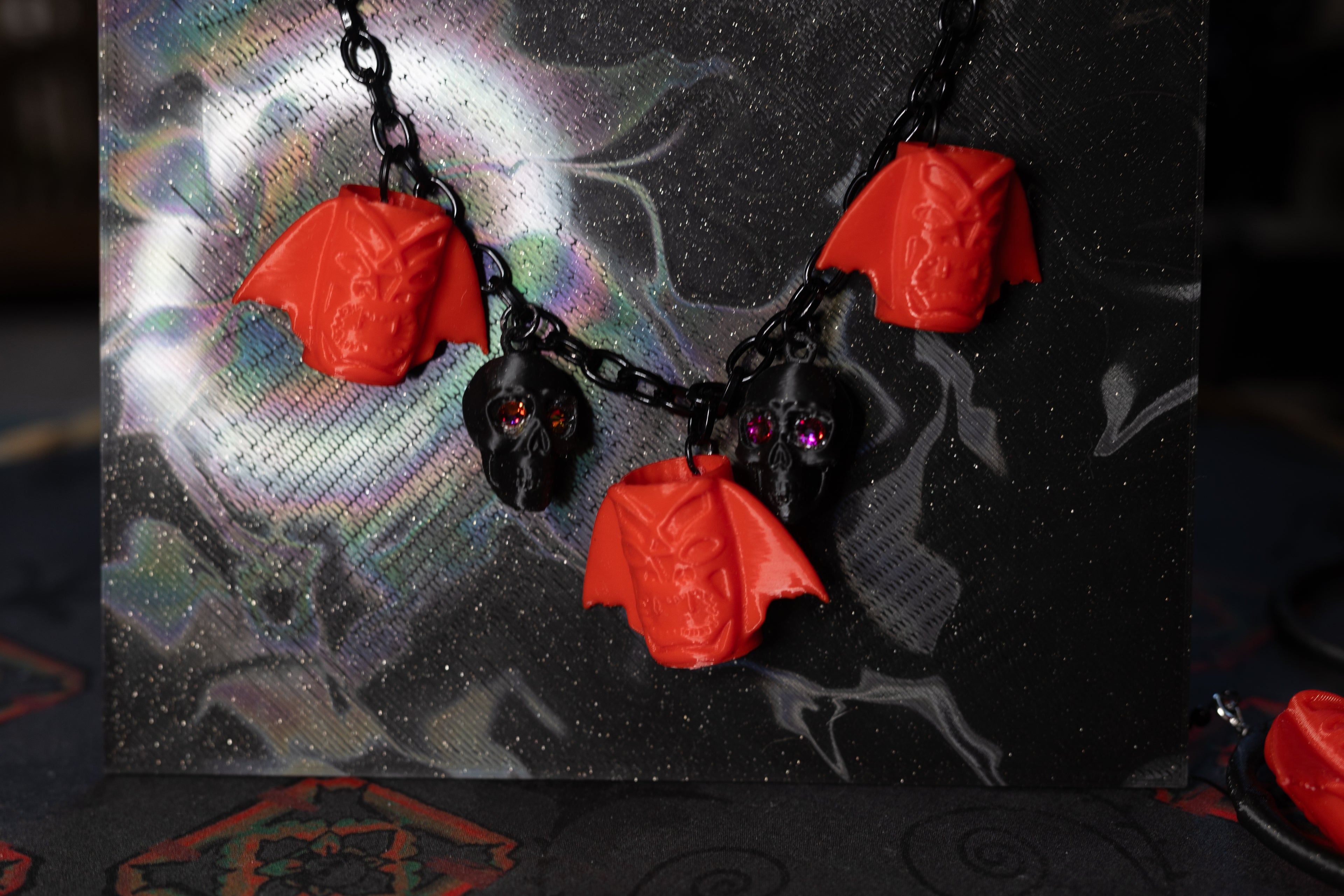 Tiki Goth Club Mug Charm Necklace