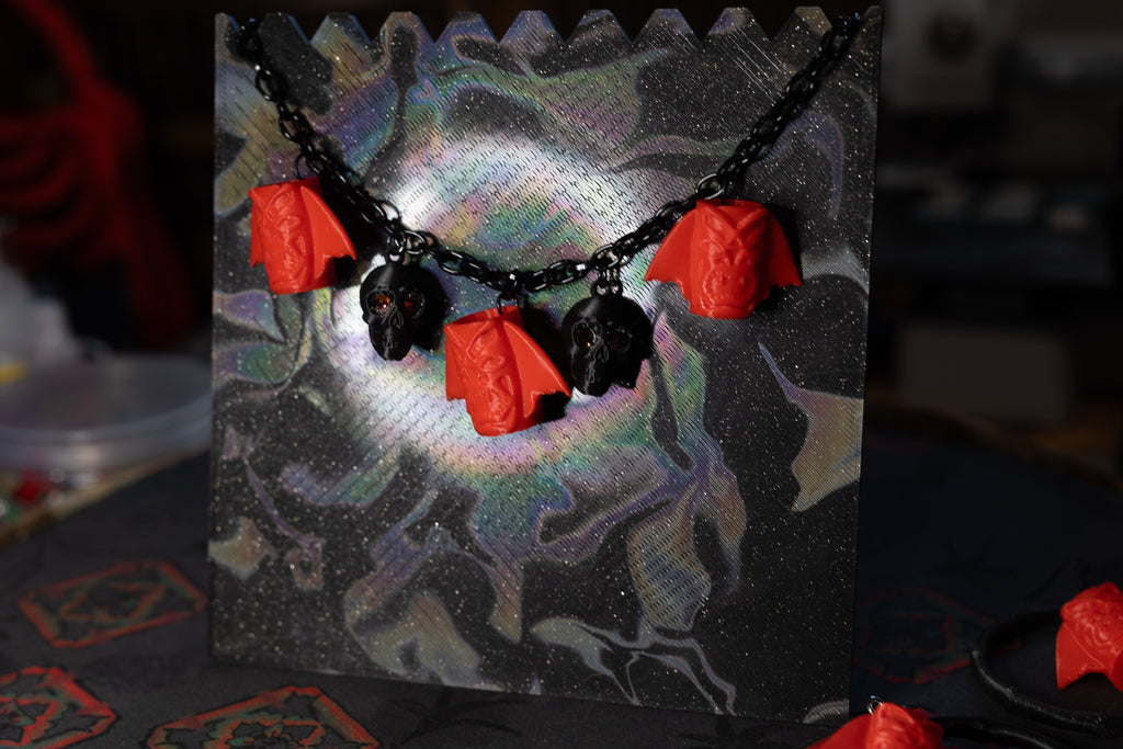 Tiki Goth Club Mug Charm Necklace