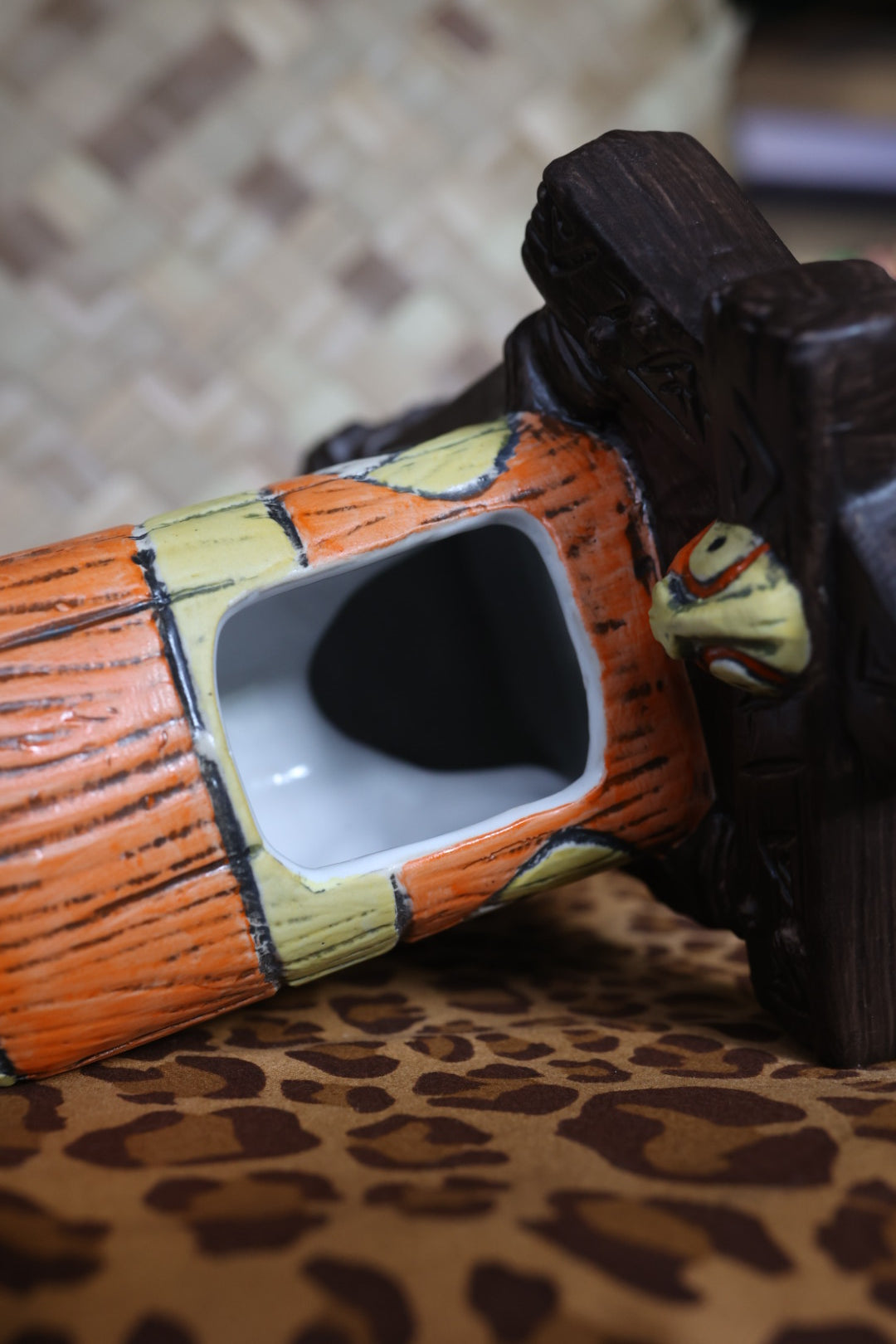 Tiki tOny's Hanging Toucan Tiki Mug (Orange-Yellow), sculpted by Thor