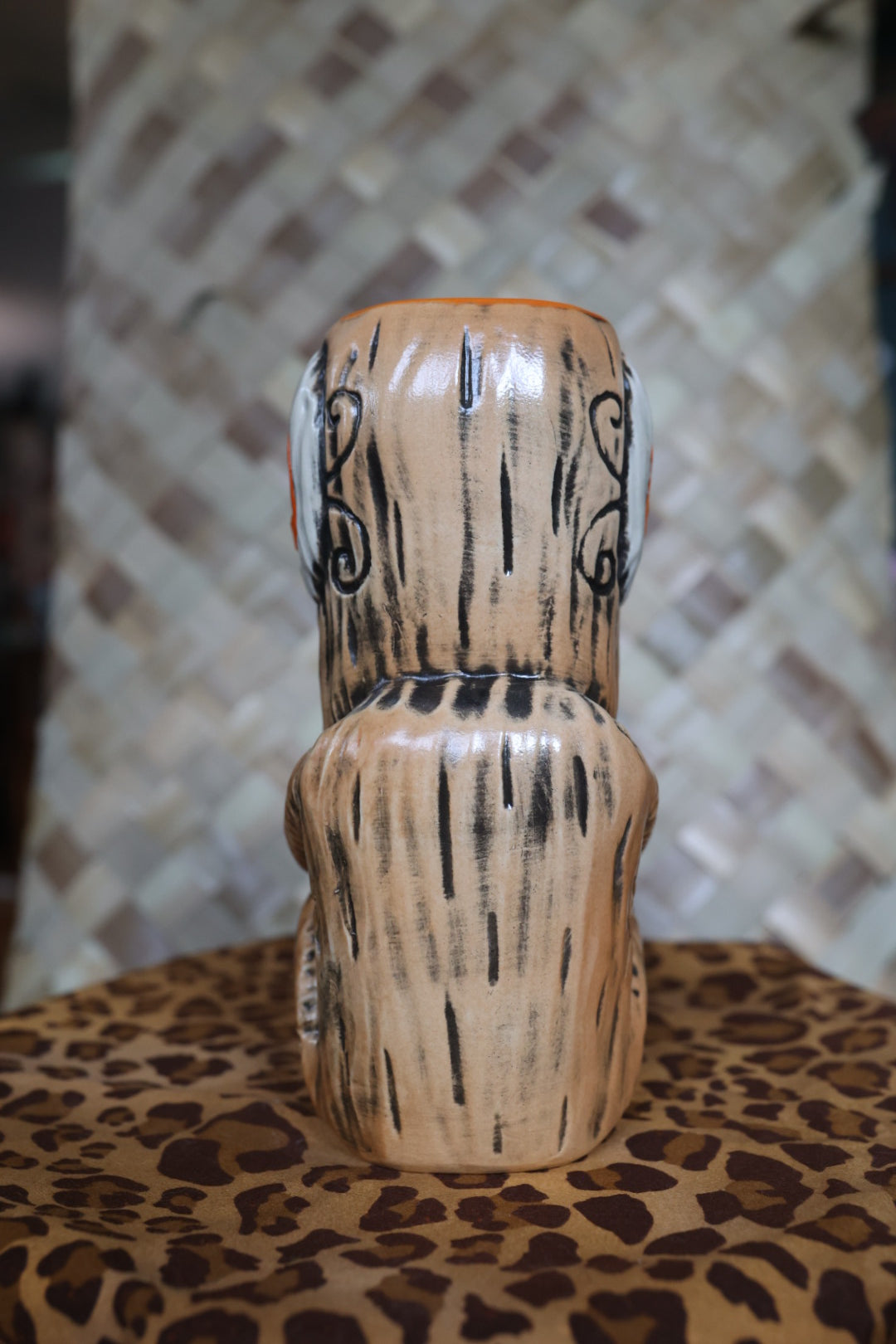 Tiki tOny's Enchanted Tiki Room Drummer ceramic Tiki Mug (Orange