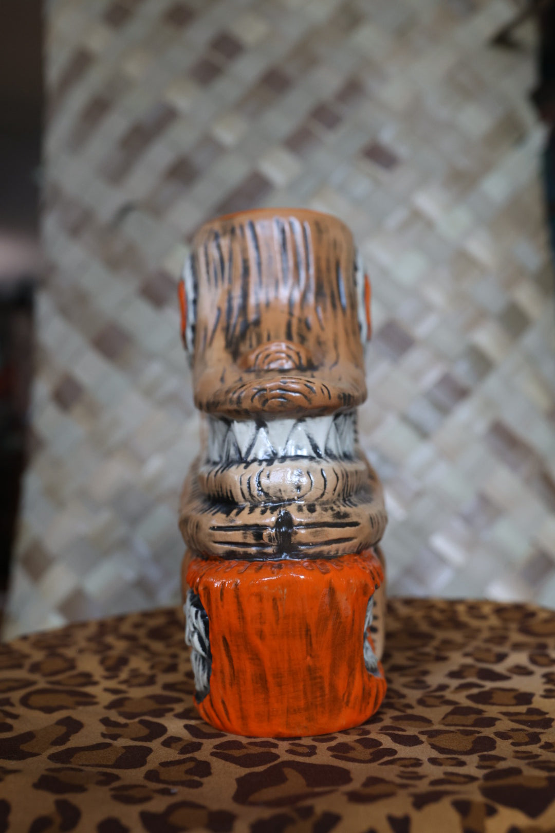 Tiki tOny's Enchanted Tiki Room Drummer ceramic Tiki Mug (Orange