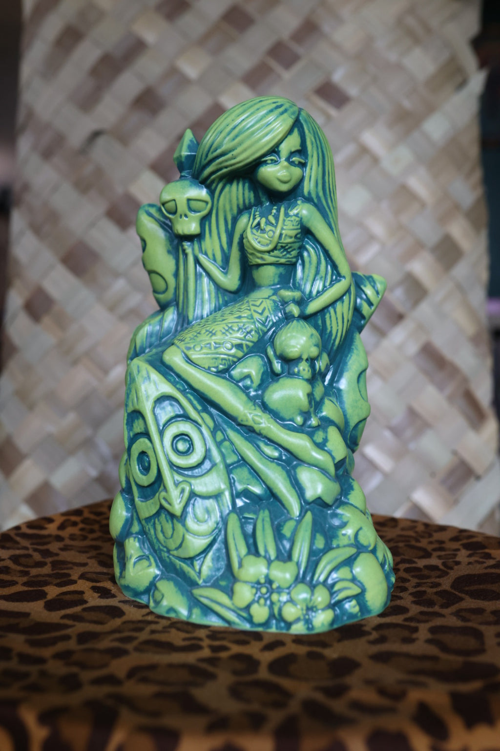 Jeff Granito's Be-Headed to the Altar Tiki Mug (Chartreuse), sculpted by Thor - Signed and Numbered Limited Edition of 55