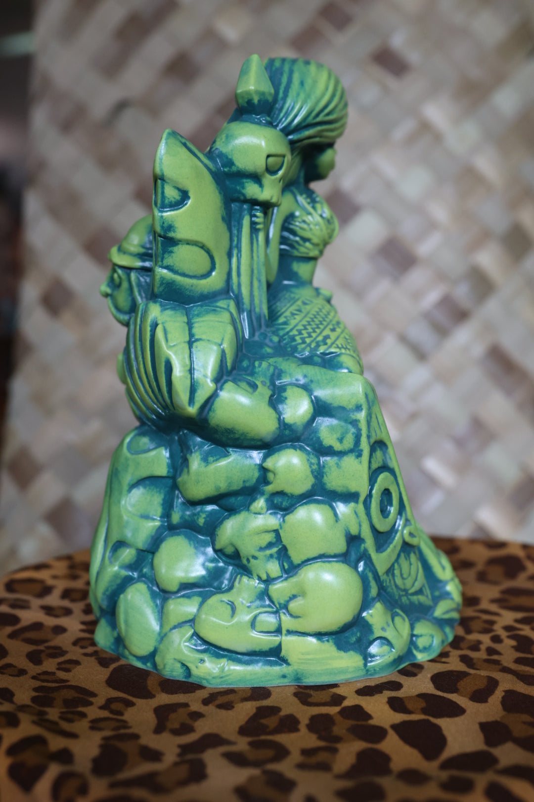 Jeff Granito's Be-Headed to the Altar Tiki Mug (Chartreuse), sculpted by Thor - Signed and Numbered Limited Edition of 55