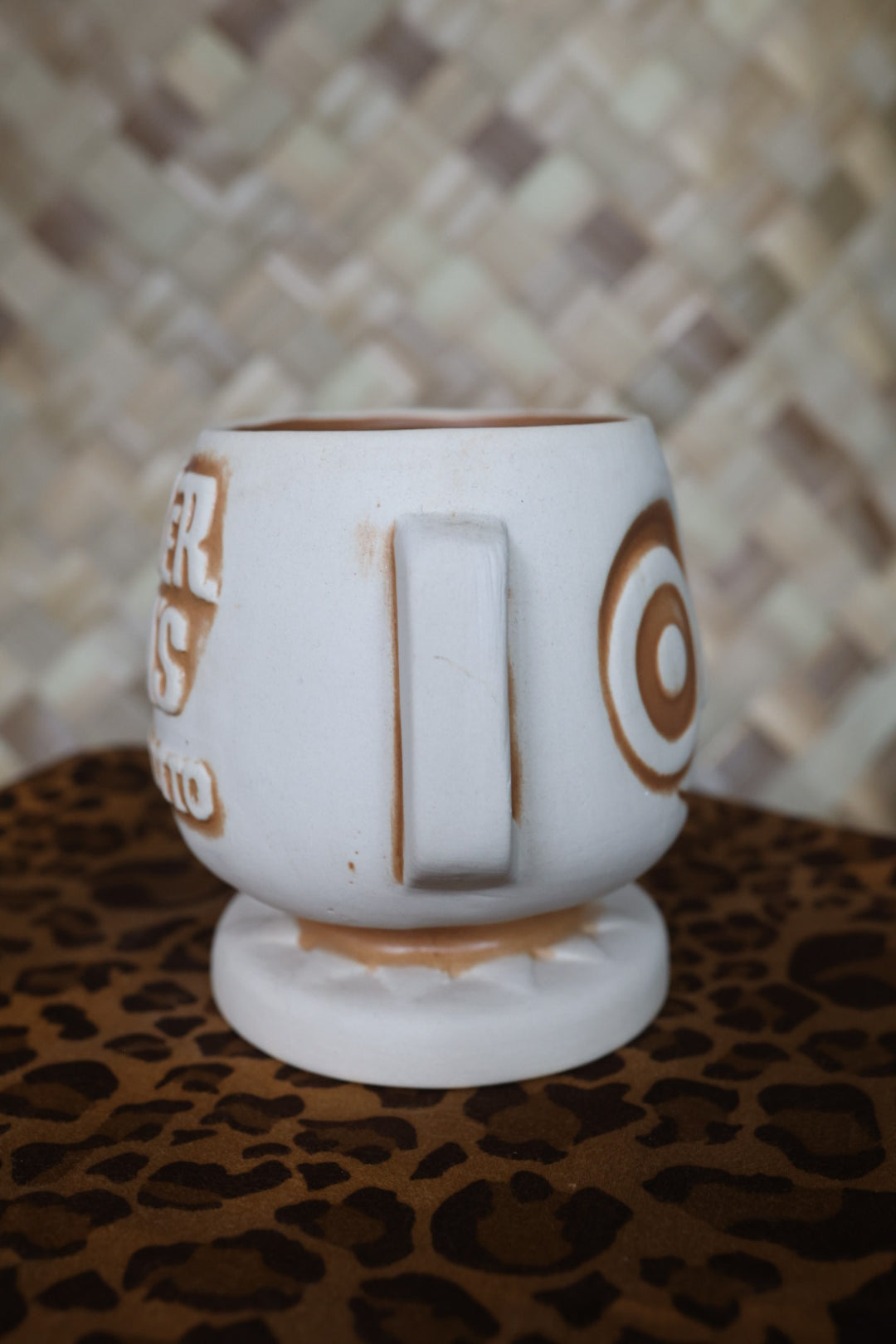 Disney Trader Sam’s Grog Grotto Hippopoto Mai-Tai Tan Brown 3rd Ed Tiki Mug