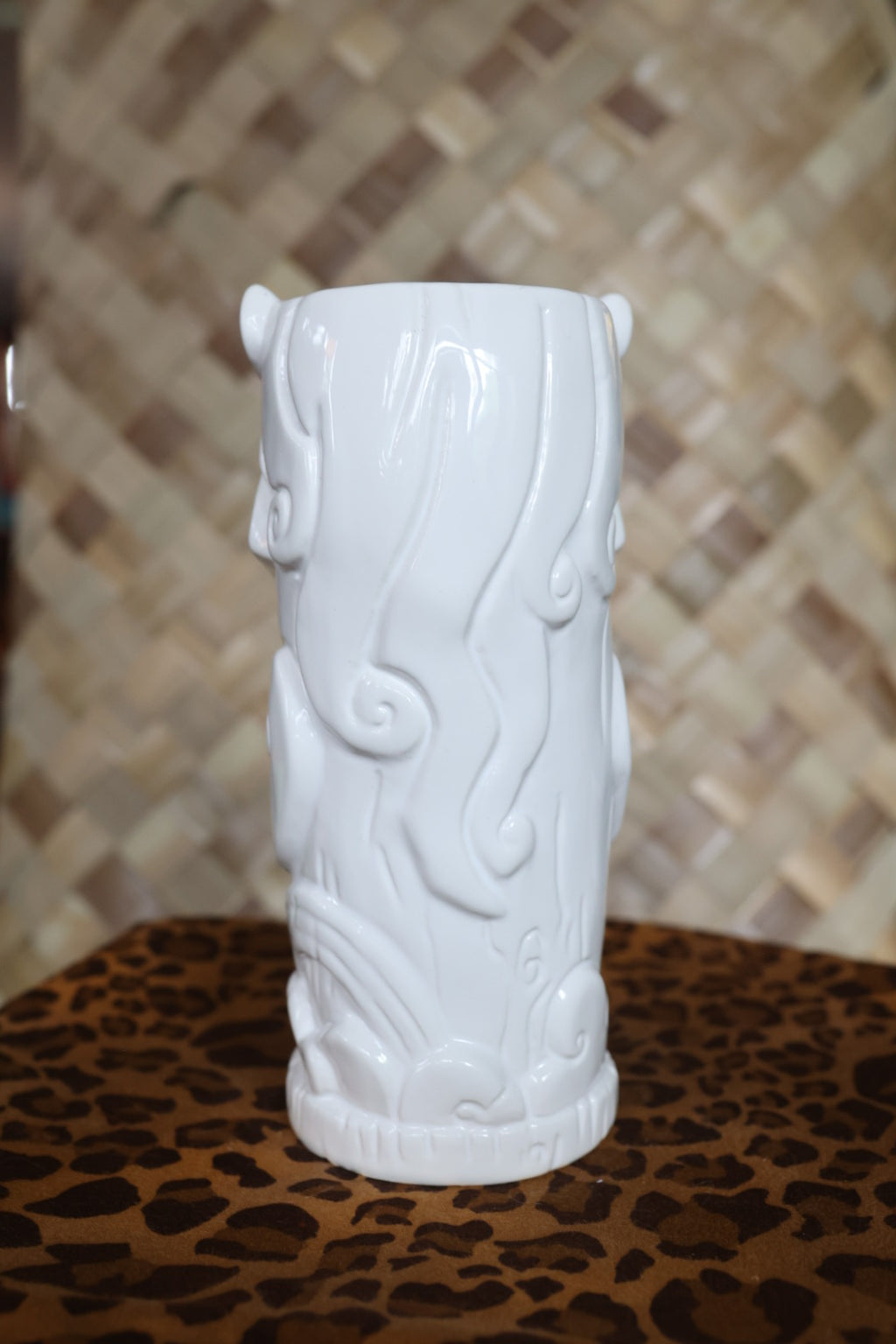 Think Geek Geeki Tikis Unicorn Tiki Mug Glass Cup Collectible White RARE